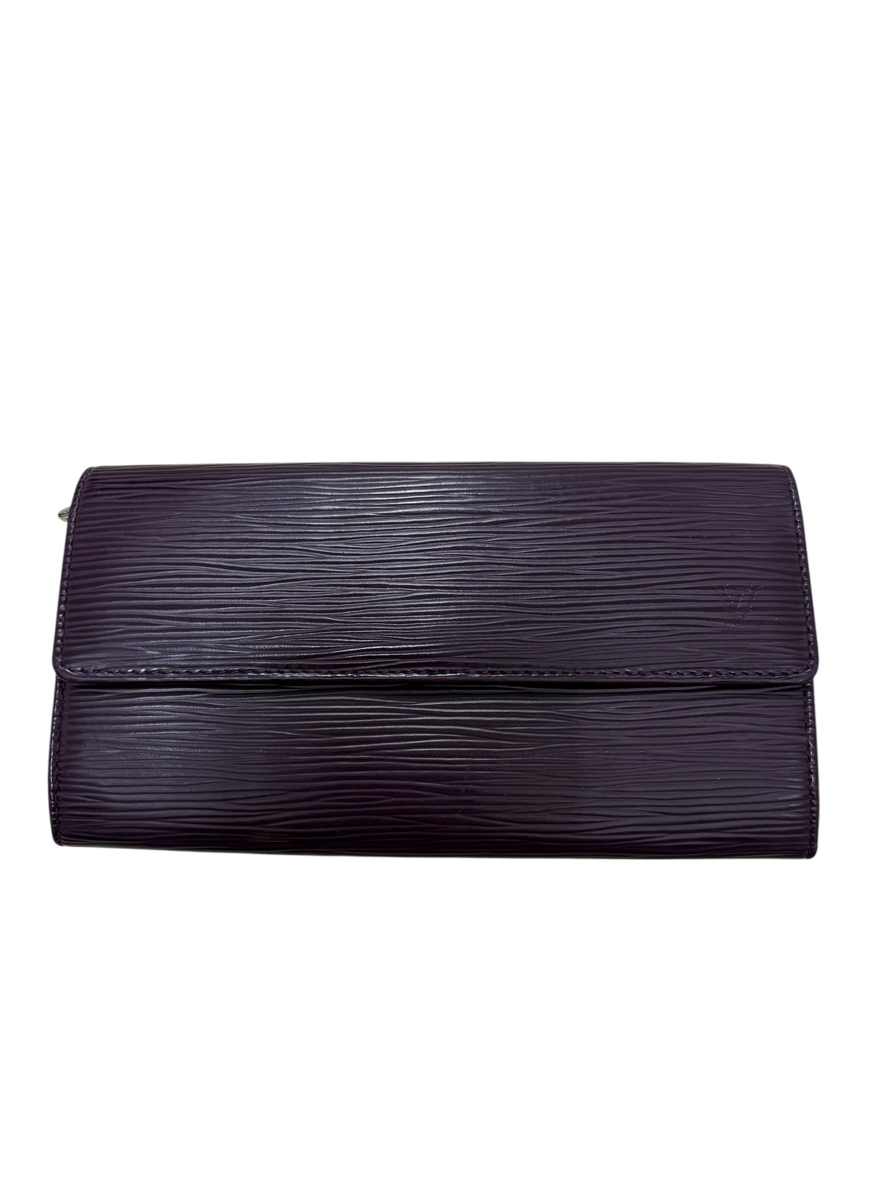 Louis Vuitton Louis Vuitton Purple EPI Leather Logo Long Wallet Size ONE SIZE - 1 Thumbnail