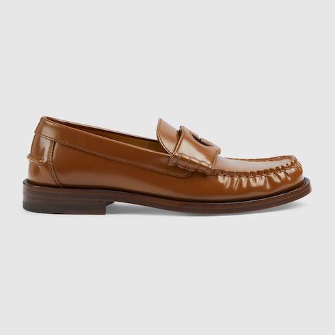 Gucci Gucci Interlocking G Leather Loafers SIZE 41 Size ONE SIZE - 1 Thumbnail