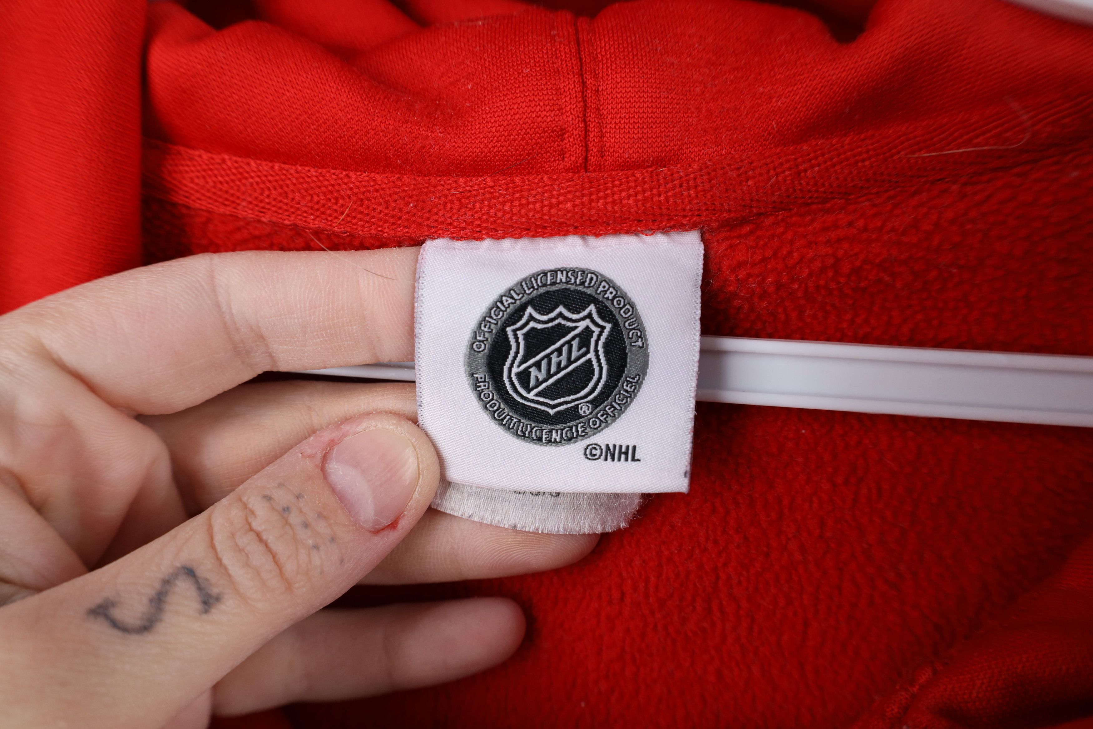 Vintage Y2K NHL Detroit Red Wings Hockey Jersey Hoodie Sweatshirt Size US L / EU 52-54 / 3 - 13 Thumbnail