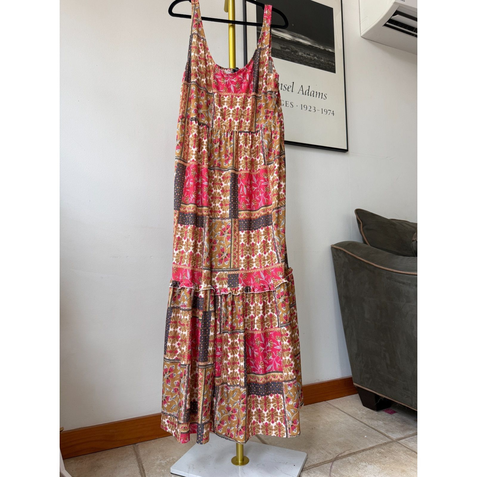 Other Boho Maxi Dress Tribal Femme XL Floral Sleeveless Tiered Sm Size XL / US 12-14 / IT 48-50 - 1 Thumbnail