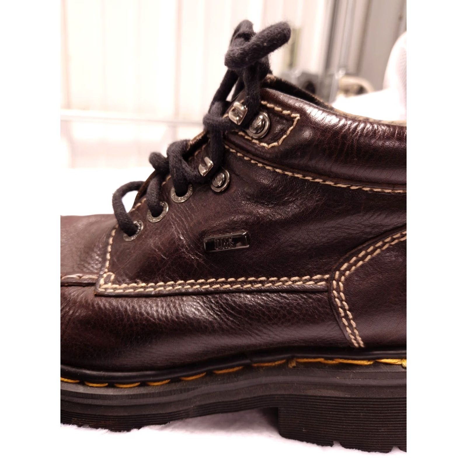 Dr. Martens VINTAGE Dr Martens 8275 Brown Leather Boots Men’s Size 8 US 6 UK Brown England Combat Lace Up Round Toe Leather Outsole 2004 Mens Size US 6 / EU 39 - 3 Thumbnail