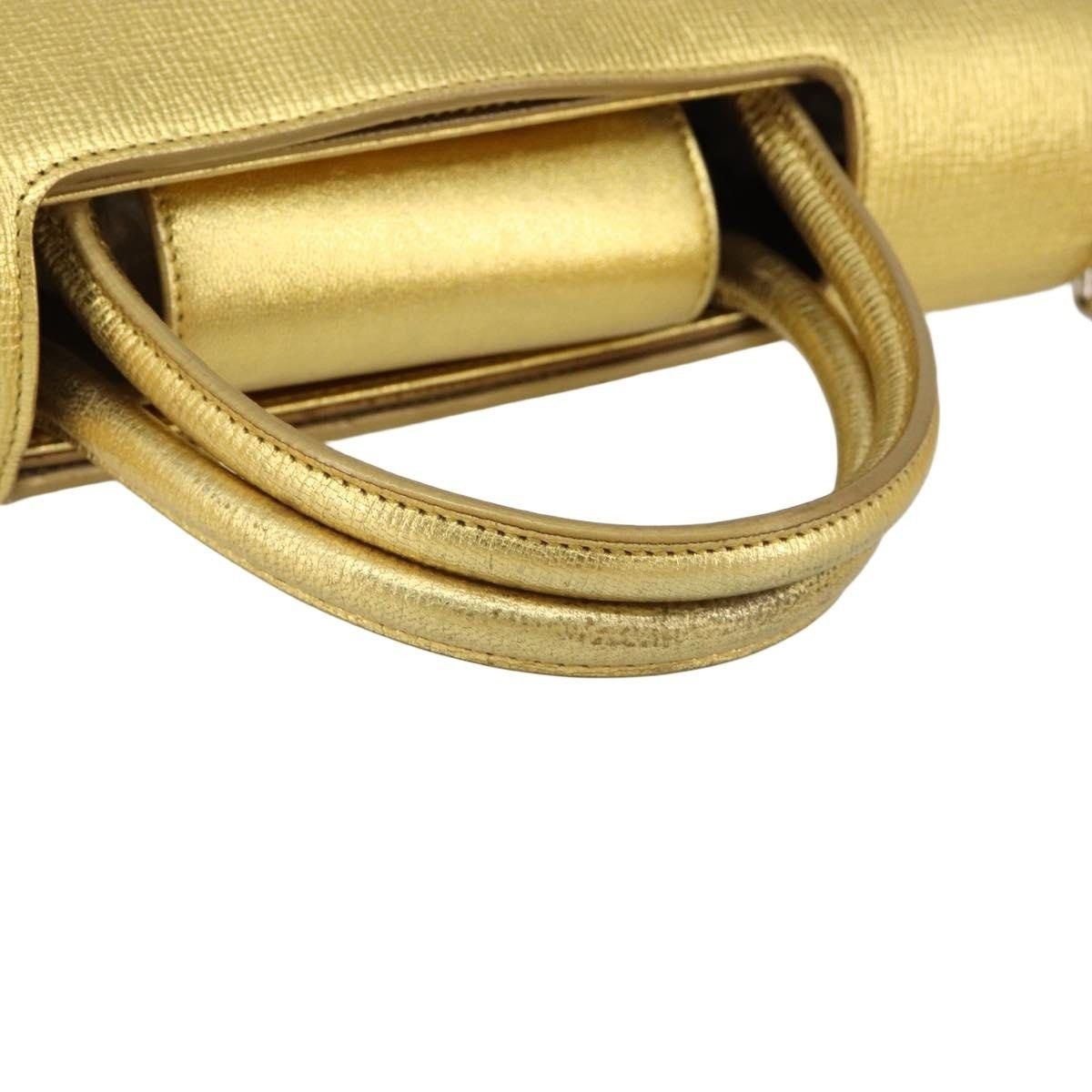 Dior Dior Leather Handbag Gold Size ONE SIZE - 6 Thumbnail