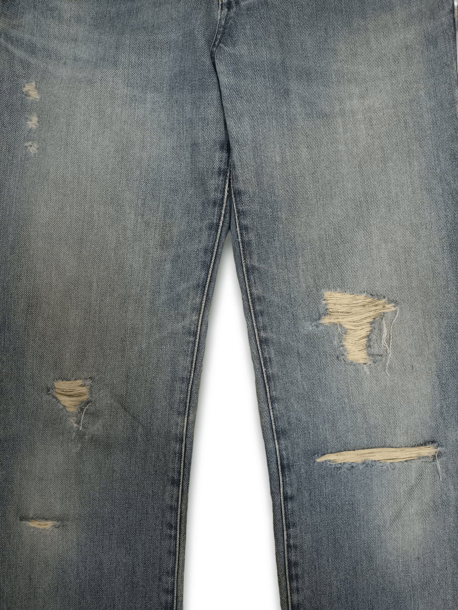 Japanese Brand × Uniqlo Vintage Japanese Uniqlo Blue Wash Distressed Jeans 27x28 Size US 27 - 6 Thumbnail