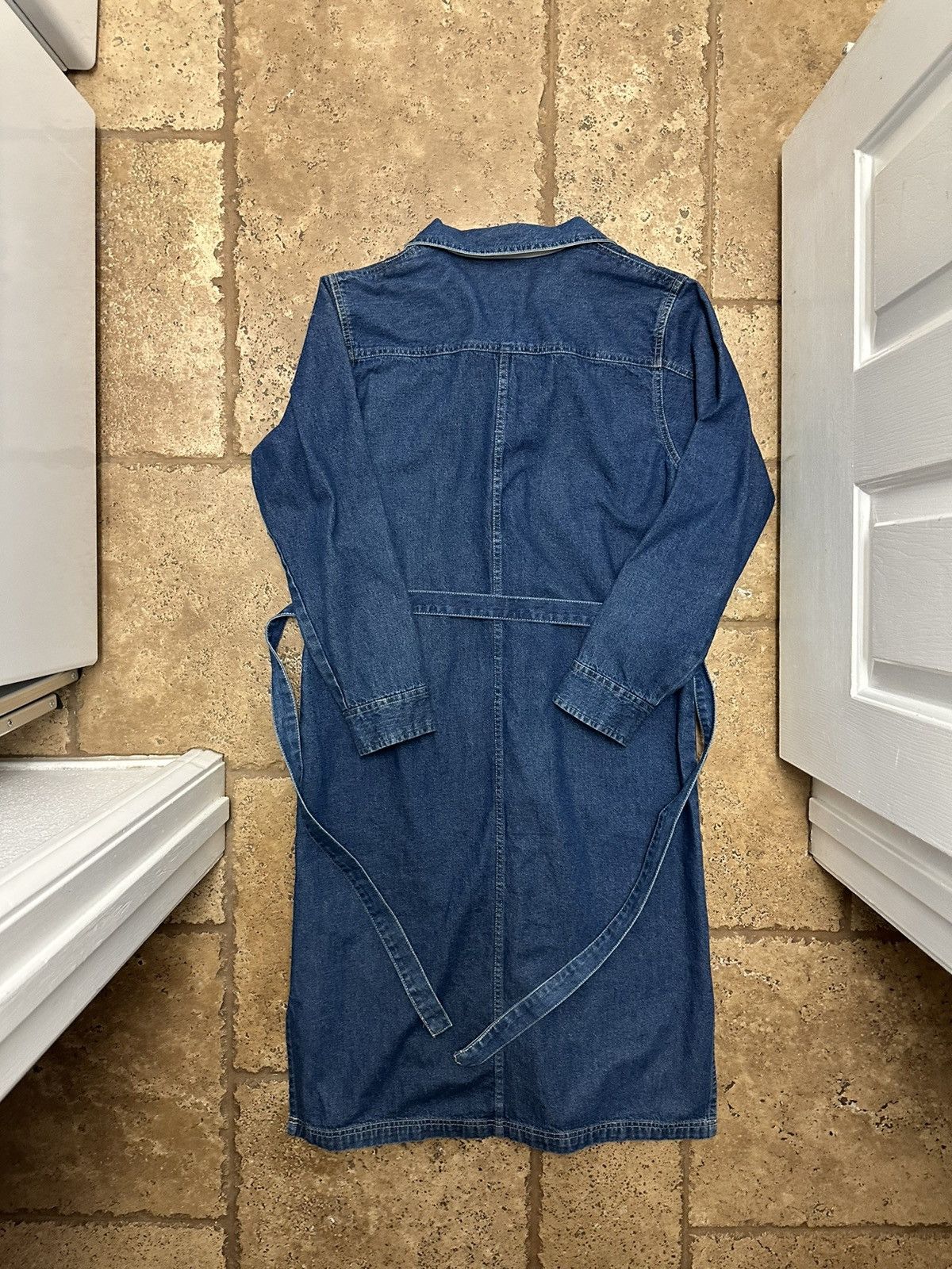 American Trench Billblass Jeans Denim Trench Coat Winter Jacket Long Sleeve Size M / US 6-8 / IT 42-44 - 2 Thumbnail