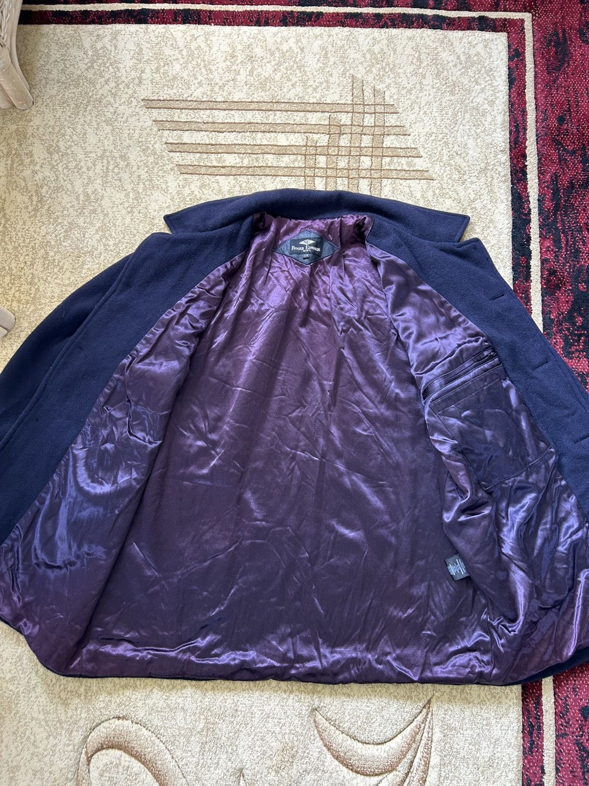 Vintage Roger Edwards Toronto Maple Leafs Wool Suede Car Coat Size US L / EU 52-54 / 3 - 8 Thumbnail