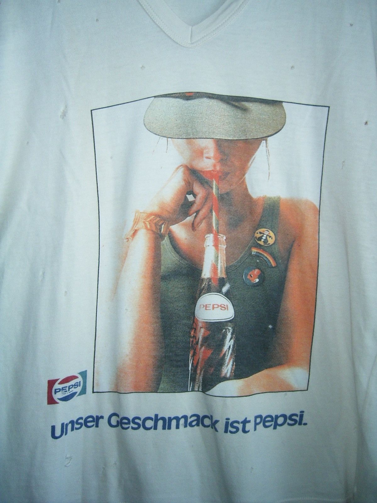 SS06 Dolce & Gabbana x Pepsi Graphic V Neck Tee