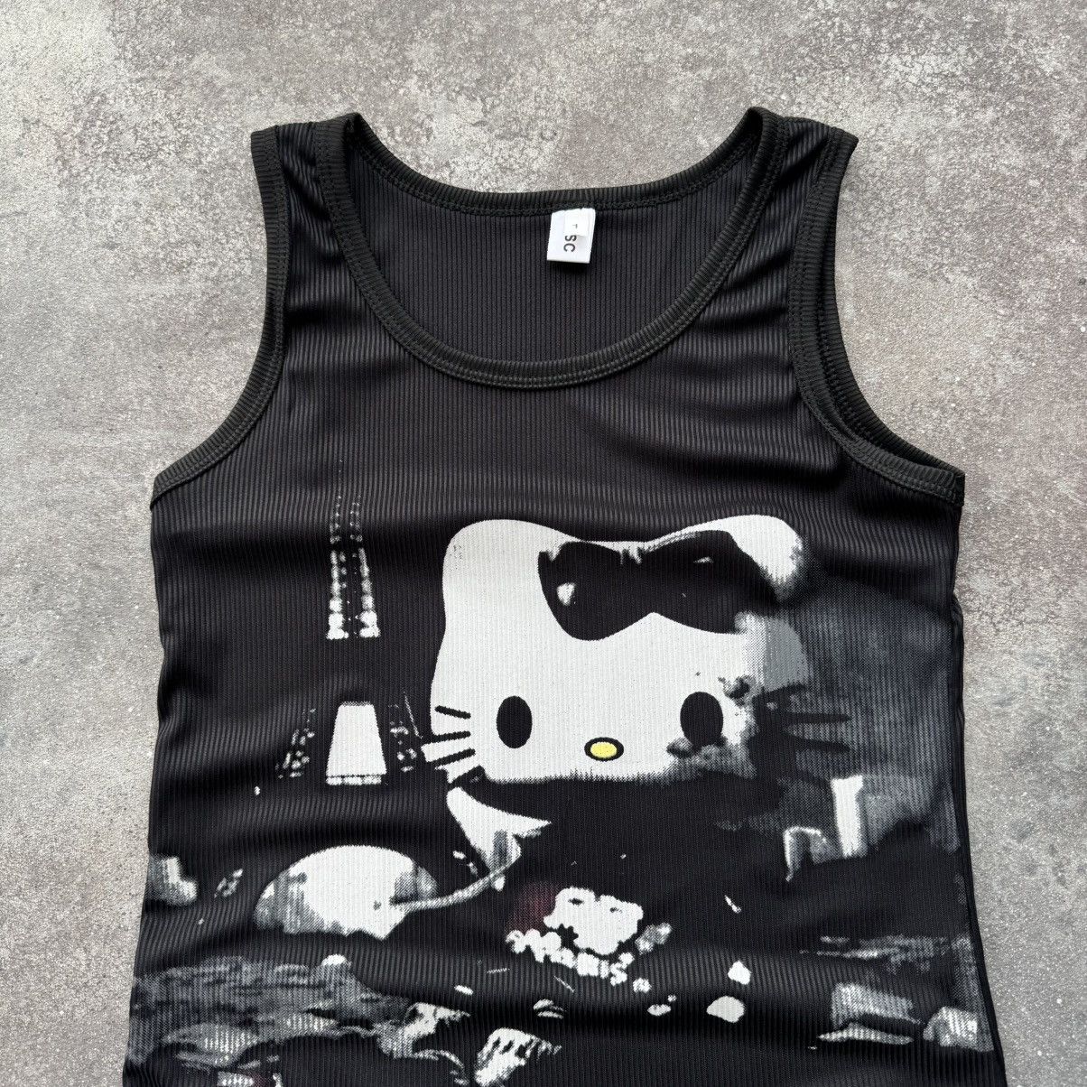 Hysteric Glamour Hello Kitty Y2K Vintage Super Glamour Ribbed Tank Top Size M / US 6-8 / IT 42-44 - 4 Thumbnail