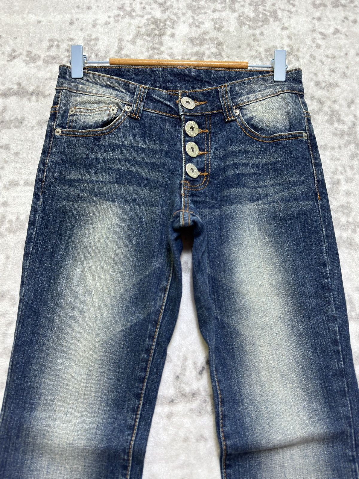 Hysteric Glamour Vintage Free’s Mart Bootcut Flare Acid Washed Jeans Size US 27 - 3 Thumbnail