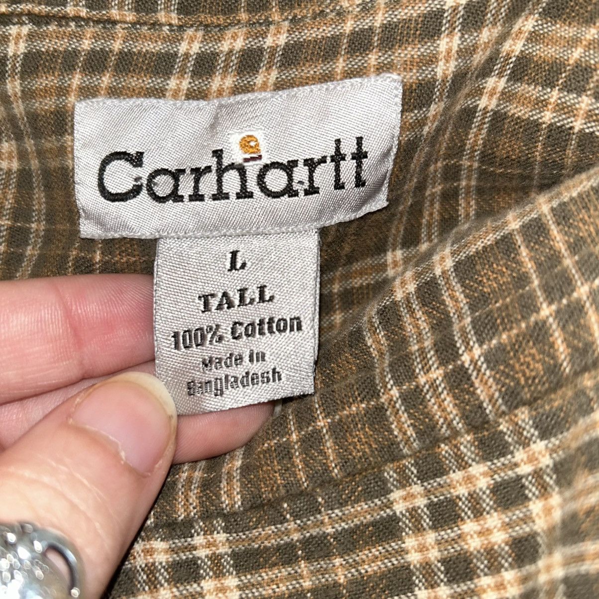 Carhartt Carhartt vintage tan canvas shacket flannel lined L Tall Size US L / EU 52-54 / 3 - 4 Thumbnail
