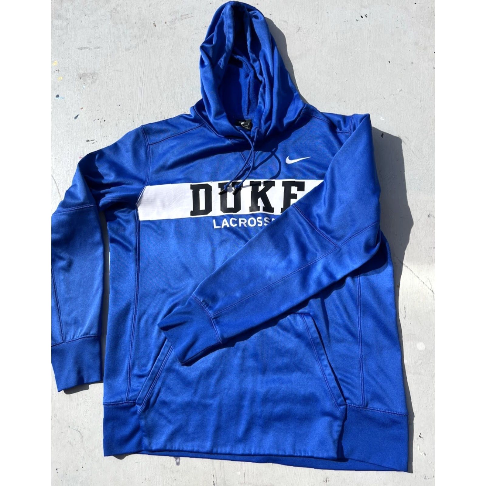 Nike Nike Sweatshirt Men Blue Duke LaCrosse M College Activewear NCAA ACC Pullover Crew Neck Long Sleeve Solid Graphic Print Logo Hooded Pocket Size US M / EU 48-50 / 2 - 5 Thumbnail