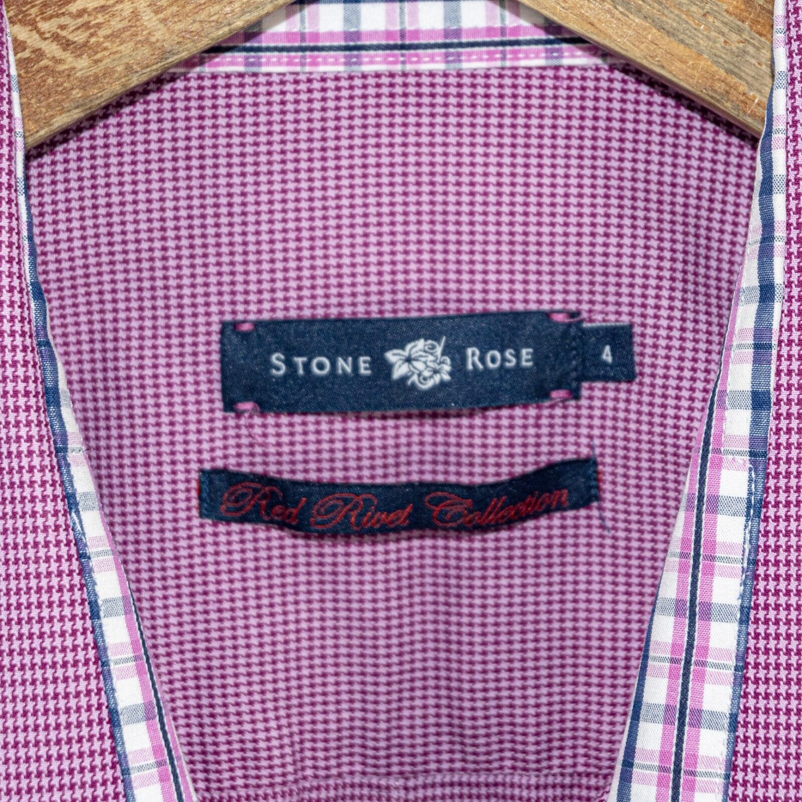 Stone Rose STONE ROSE Red Rivet Button up shirt houndtooth Pink Size 4 Size US XL / EU 56 / 4 - 3 Thumbnail