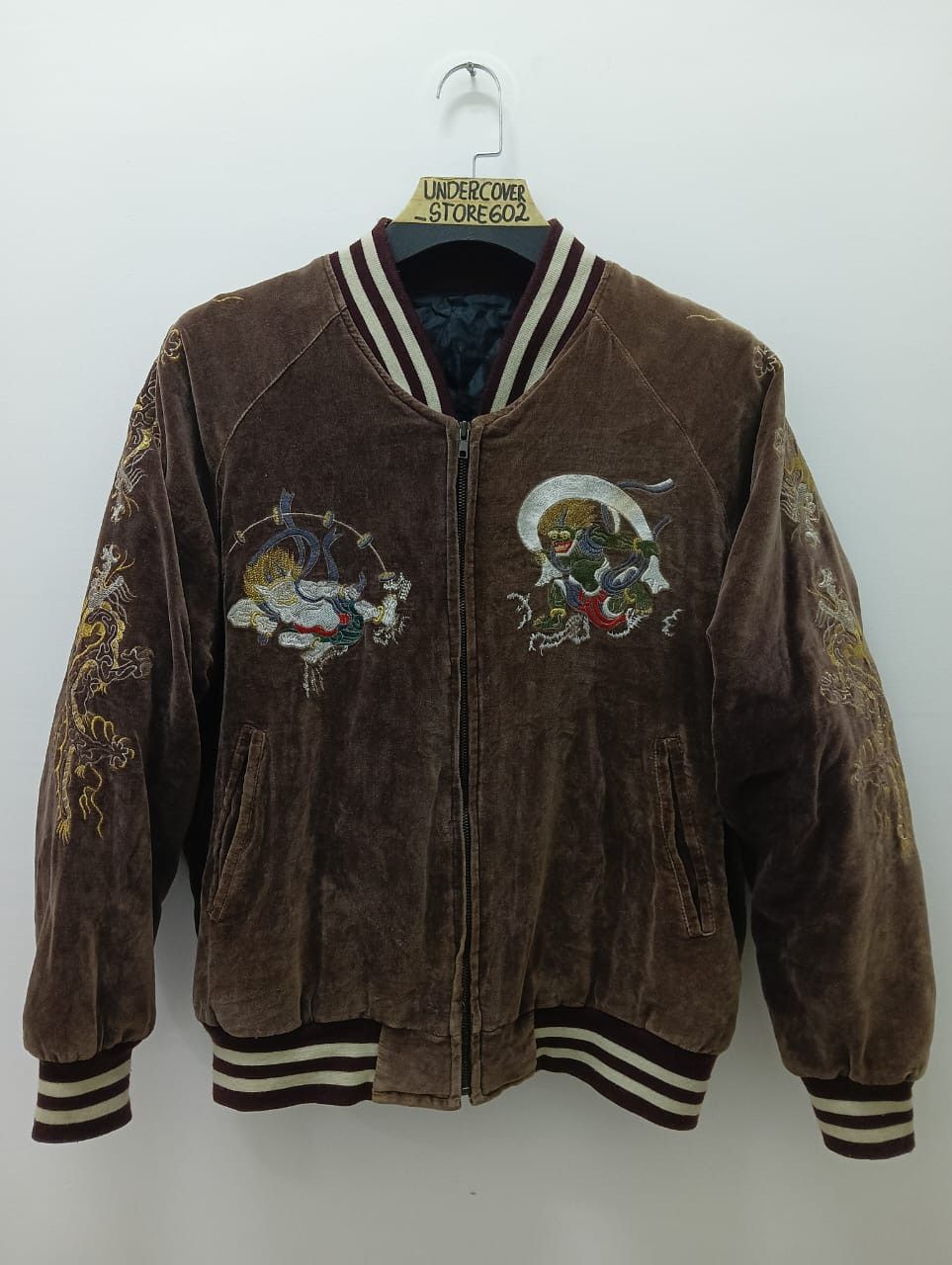 Japanese Brand × Toyo Enterprises × Vintage 🔥Vintage Sukajan Dragon Yokosuka Japan Velvet Jacket Size US XL / EU 56 / 4 - 2 Thumbnail
