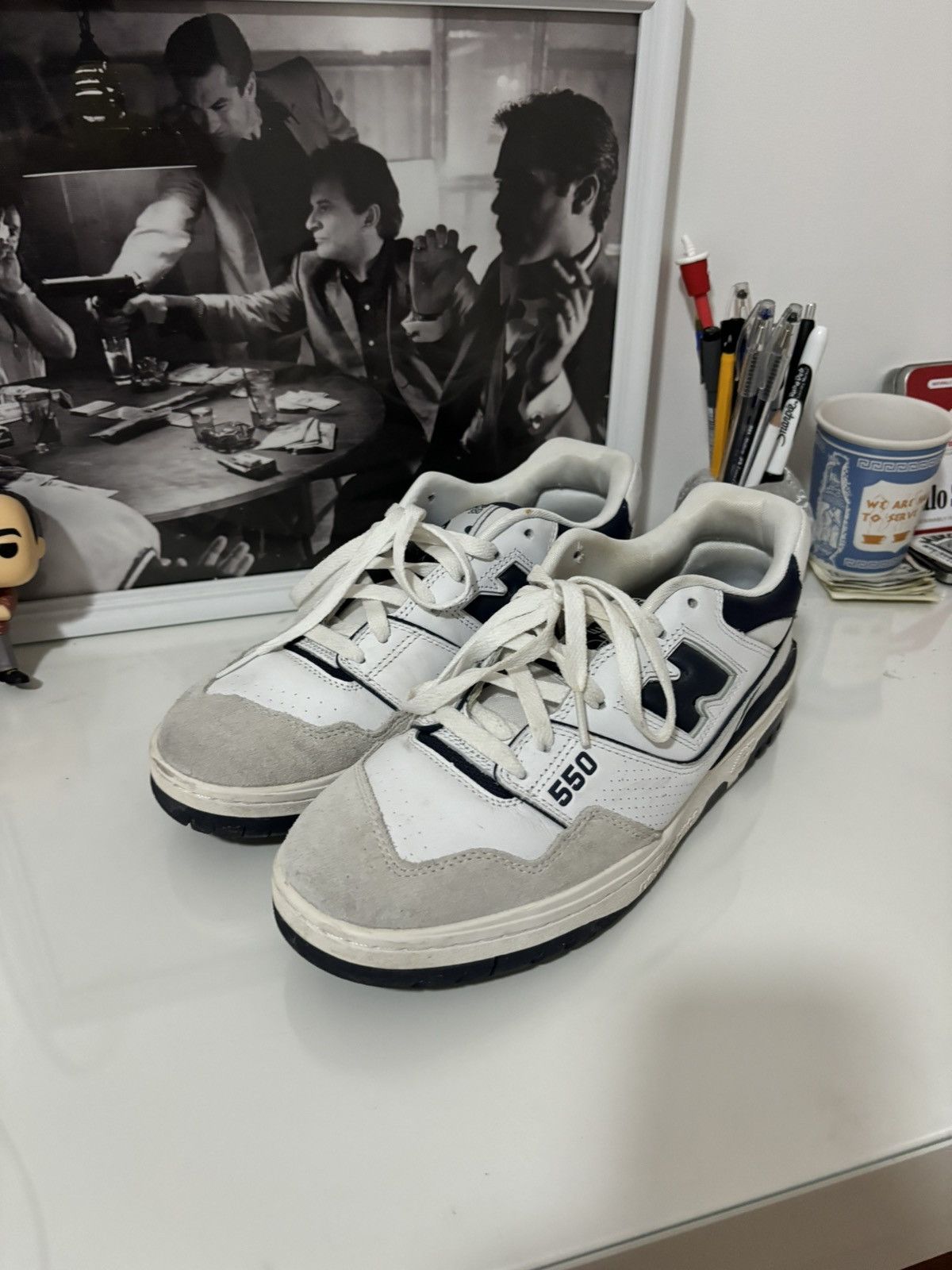 New Balance New Balance 550 Navy Size US 9.5 / EU 42-43 - 4 Thumbnail