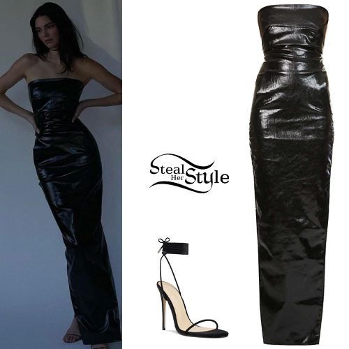 Rick Owens Black leather dress as seen on Kendal Jenner Size XS / US 0-2 / IT 36-38 - 10 Thumbnail