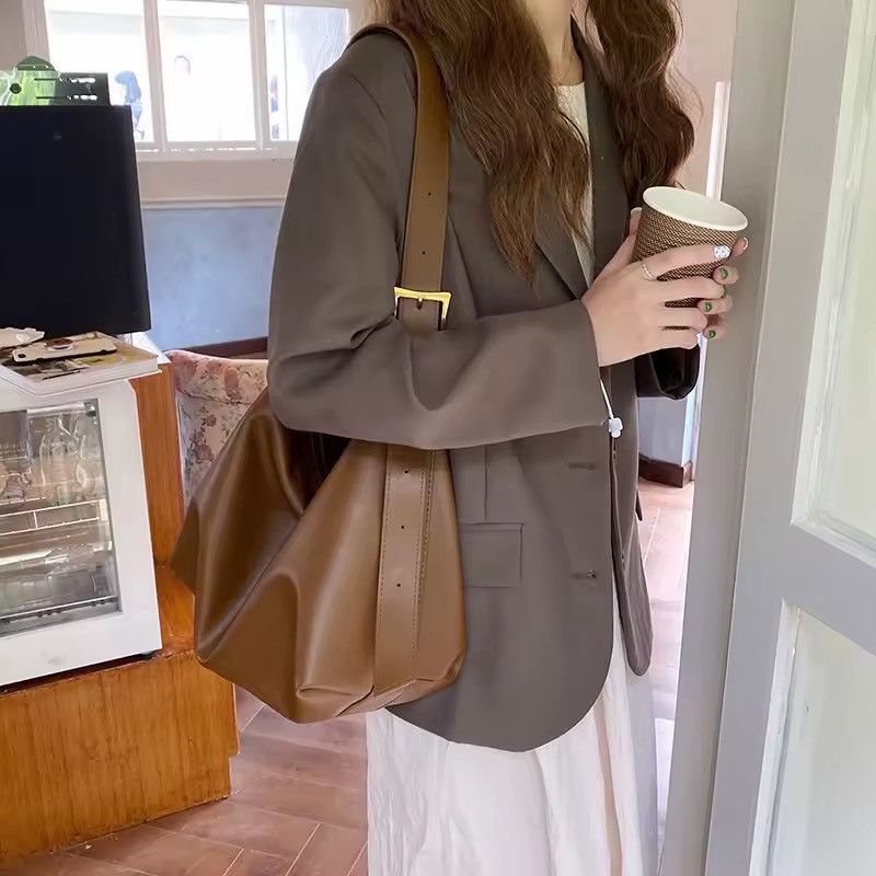 Designer Design Shoulder Capacity Vintage Style PU Leather Bag Size ONE SIZE - 3 Thumbnail