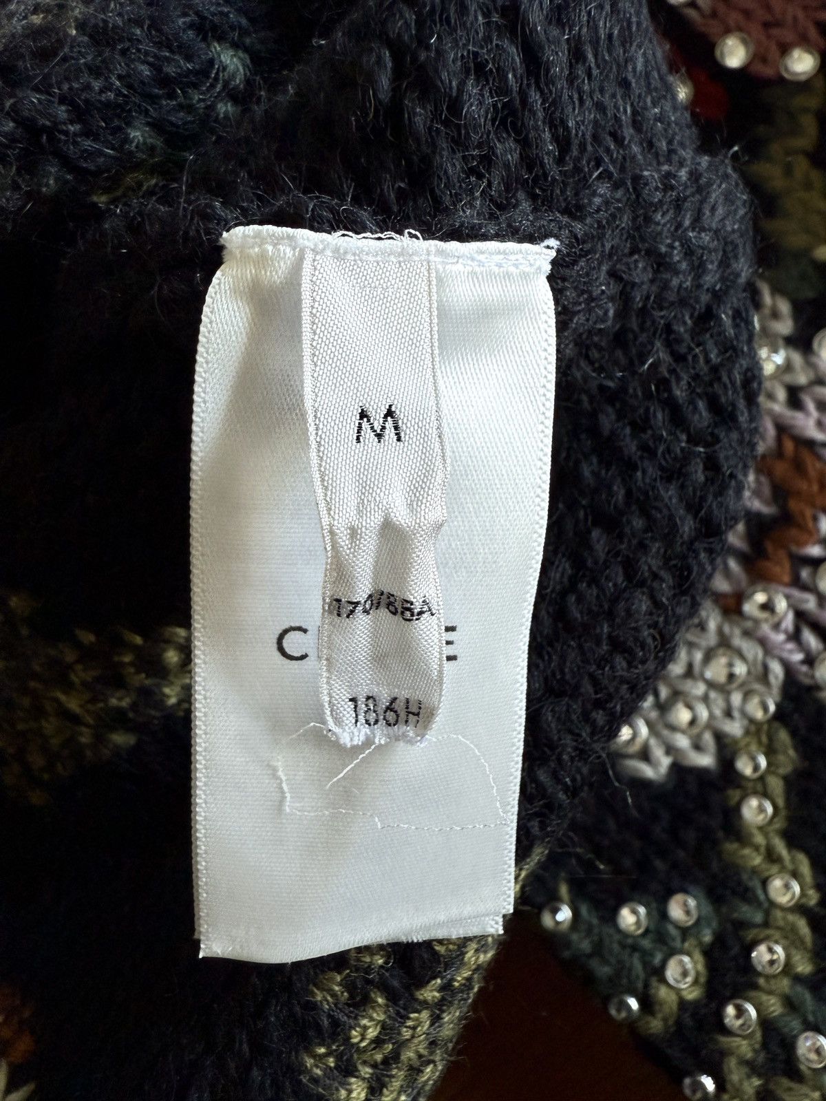 Celine × Hedi Slimane $4500 Celine studded heavy knit cardigan Hedi Slimane Size US L / EU 52-54 / 3 - 12 Thumbnail