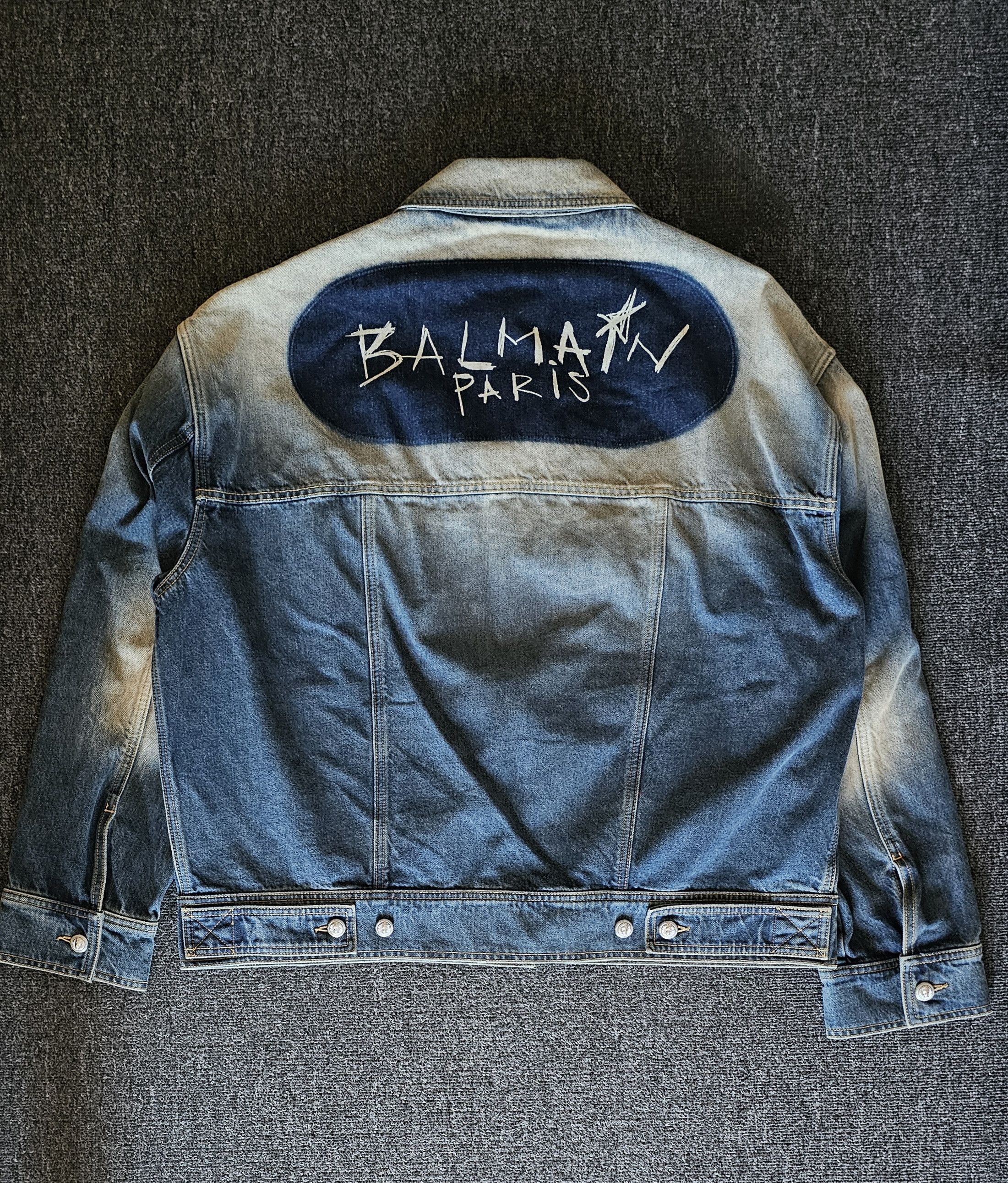 Balmain Balmain Men's Blue Denim Oversize Jacket Size 48 Size US M / EU 48-50 / 2 - 4 Thumbnail