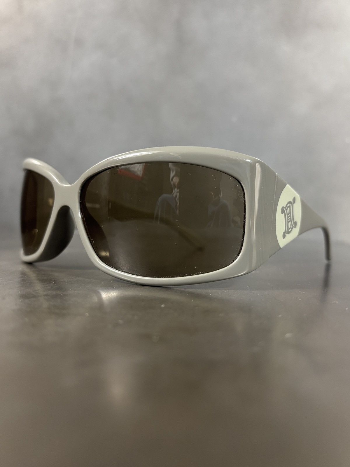 Celine 2000s Celine Sunglasses Triomphe Vintage Sport Wrap Logo Size ONE SIZE - 15 Thumbnail