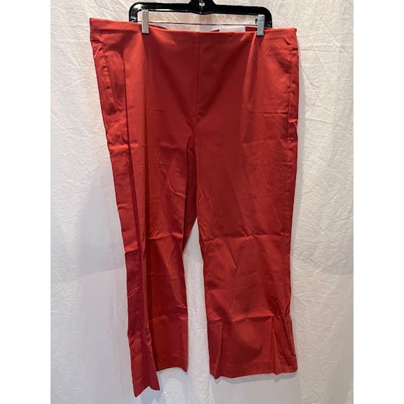 Chicos NWT Chico's Juliet Kick Flare Crop Pants Coral Zinnia Sz 20 Size 42" / US 20 - 1 Thumbnail