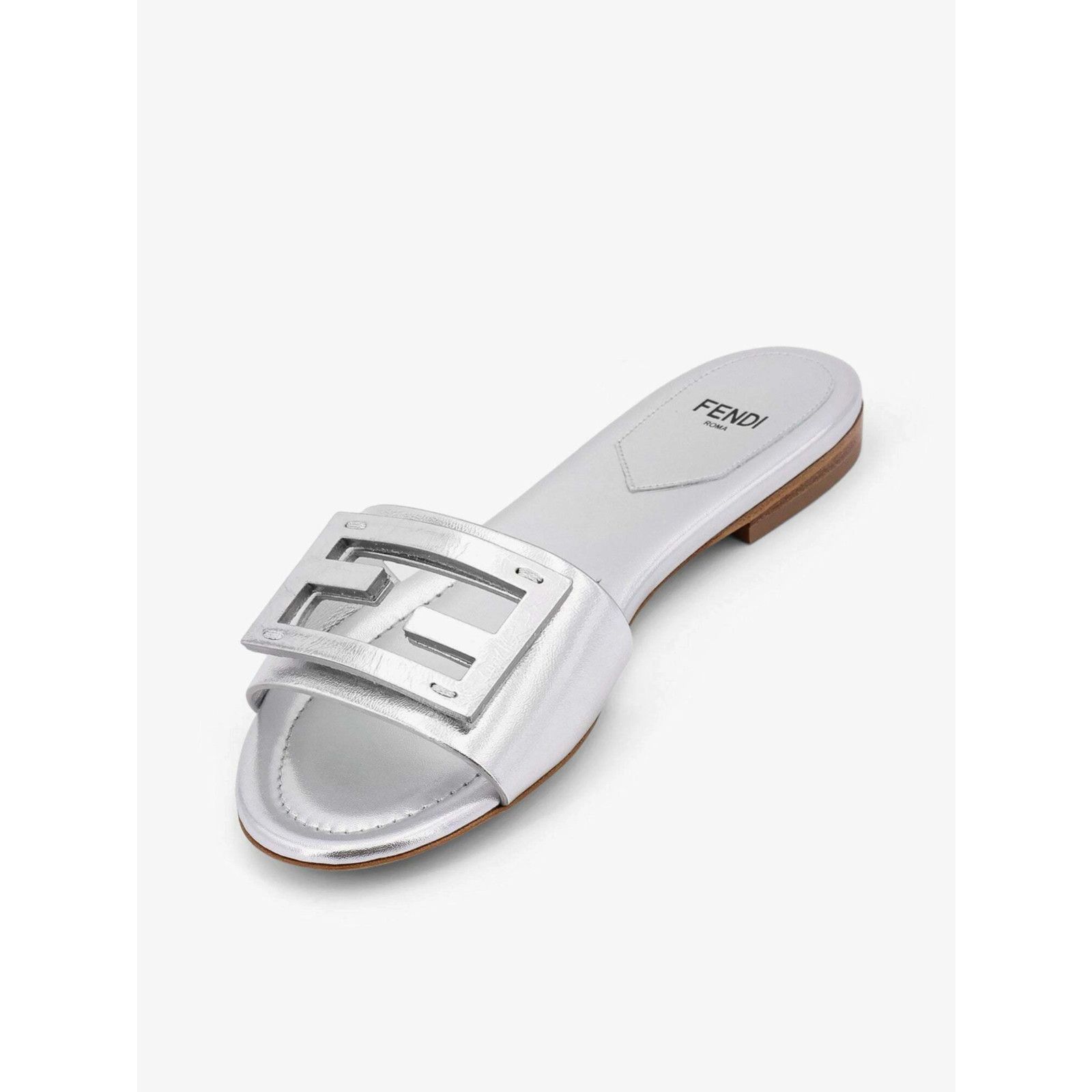 Fendi Fendi Baguette Leather FF Monogram Mule Slide Sandal 39 Size US 9 / IT 39 - 7 Thumbnail