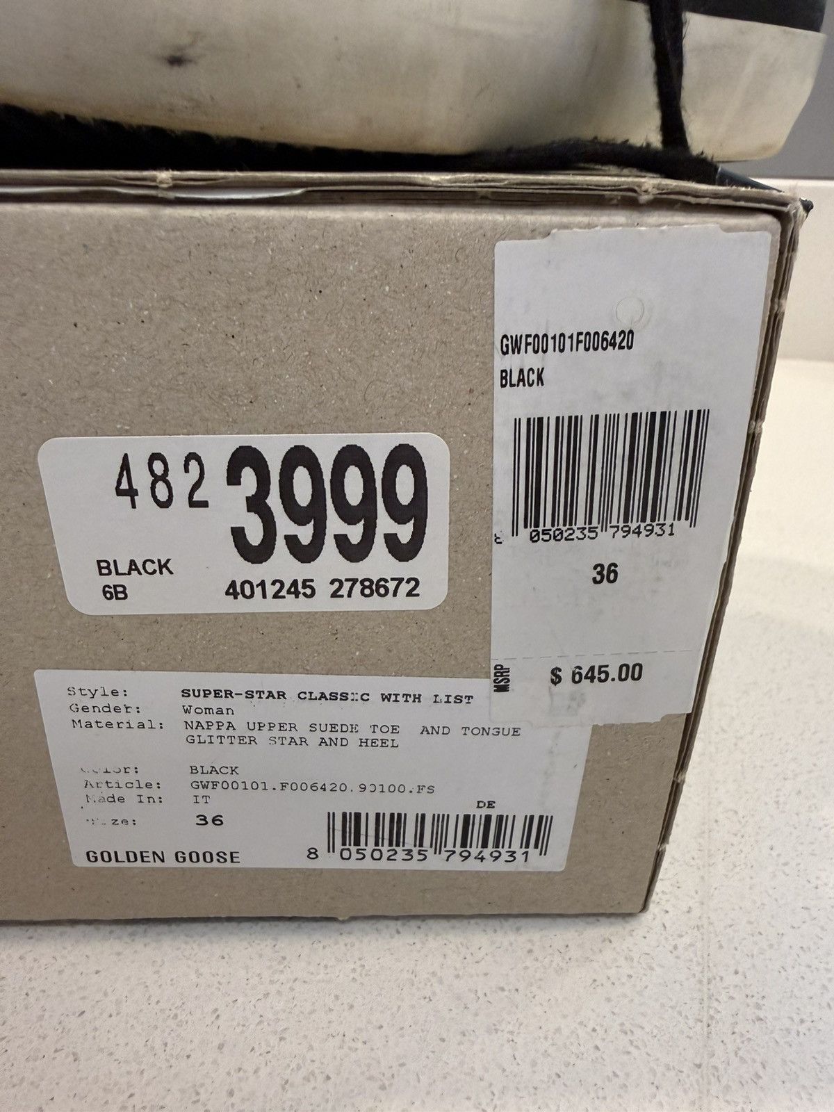 Golden Goose Limited Edition Black Superstar Size US 6 / IT 36 - 7 Thumbnail