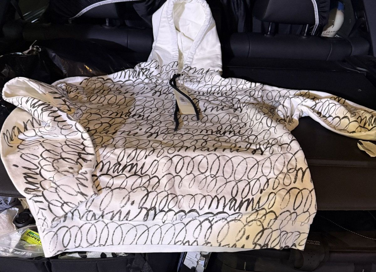 Marni Scribble Motif Hooded Sweatshirt in White Size US M / EU 48-50 / 2 - 2 Thumbnail