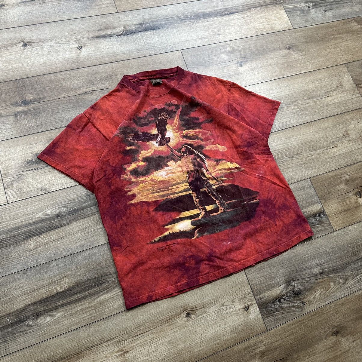 The Mountain Vintage 1996 The Mountain Orange Native American Graphic Tee Size US XL / EU 56 / 4 - 2 Thumbnail