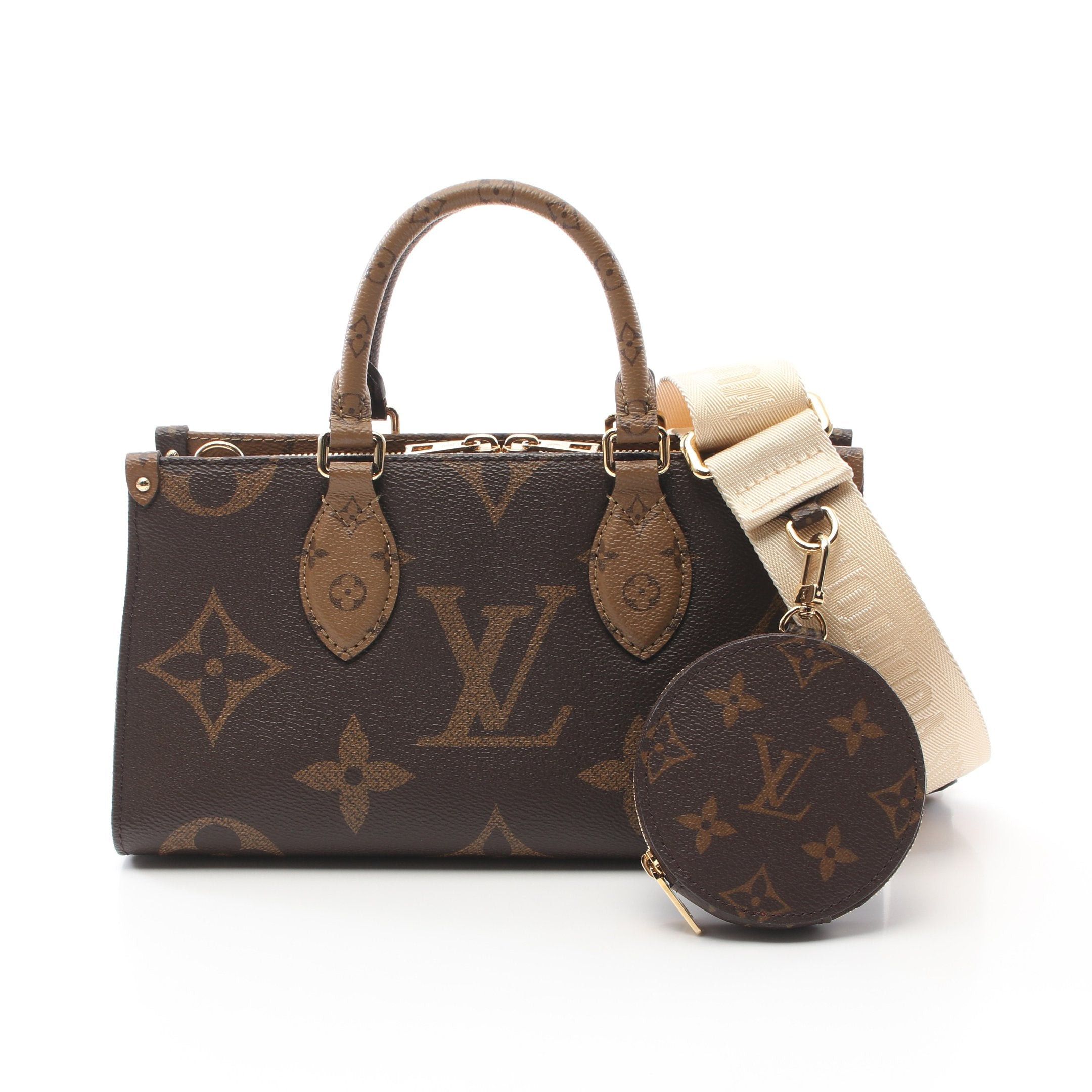Louis Vuitton Louis Vuitton On-The-Go Ew Monogram Giant Reverse Handbag Brown Light Size ONE SIZE - 1 Thumbnail