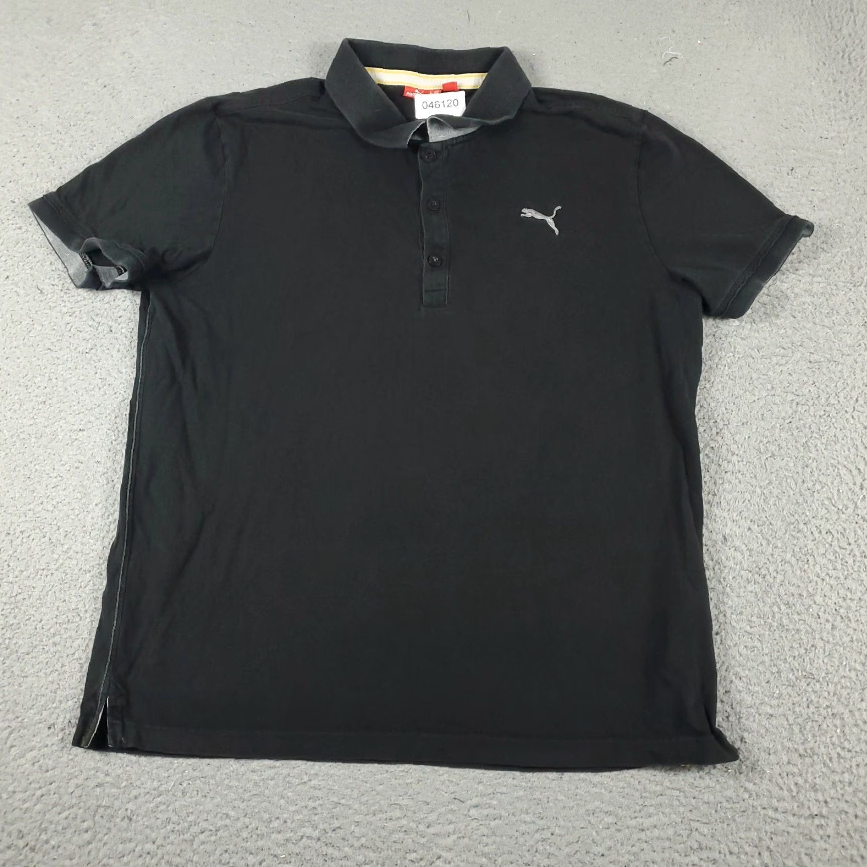 Puma Puma Polo Shirt Mens Large Black Cotton Casual Short Sleeve Adult Polo Shirt Mens Black Cotton Short Sleeve Casual Polo Shirt Puma Golf Brand Sports Size US L / EU 52-54 / 3 - 2 Thumbnail