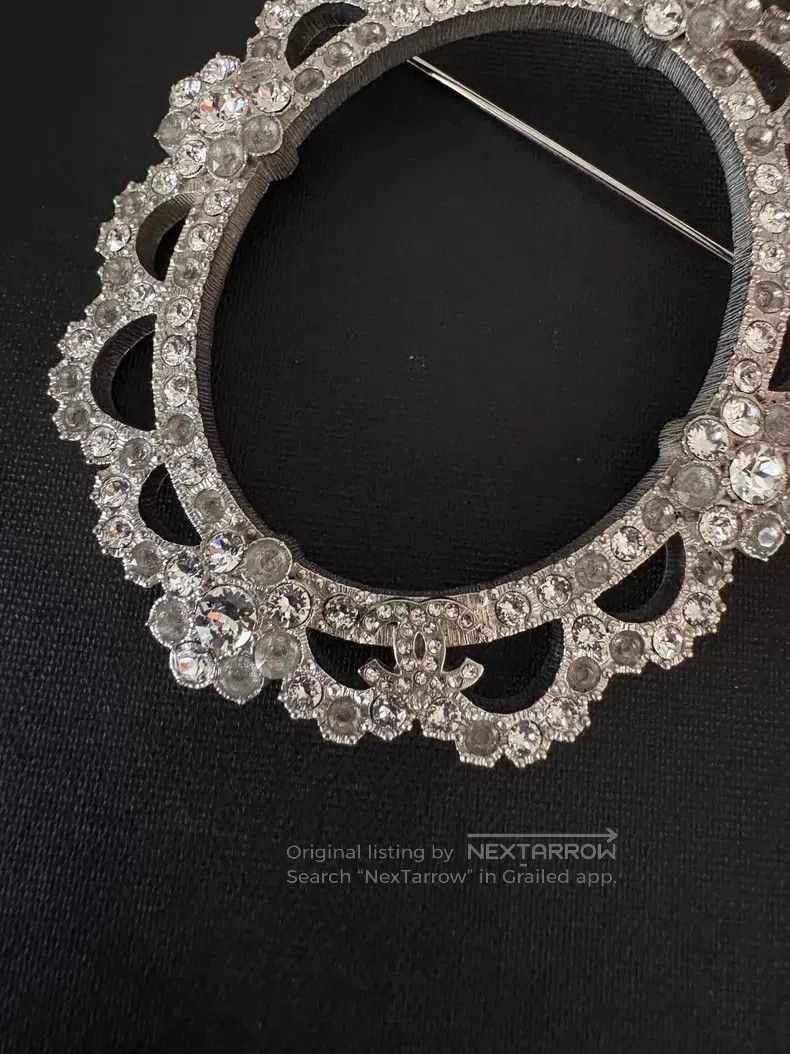 Chanel Chanel 15A Salzburg hollow full diamond flower brooch Size ONE SIZE - 4 Thumbnail