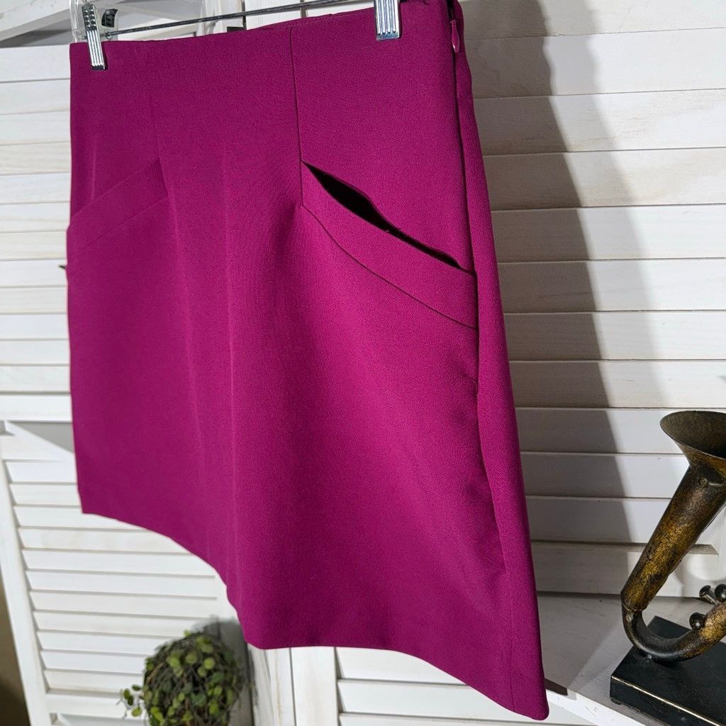 Express Express Y2K style mini skirt dark hot pink 2 front pockets S Size 27" / US 4 / IT 40 - 3 Thumbnail