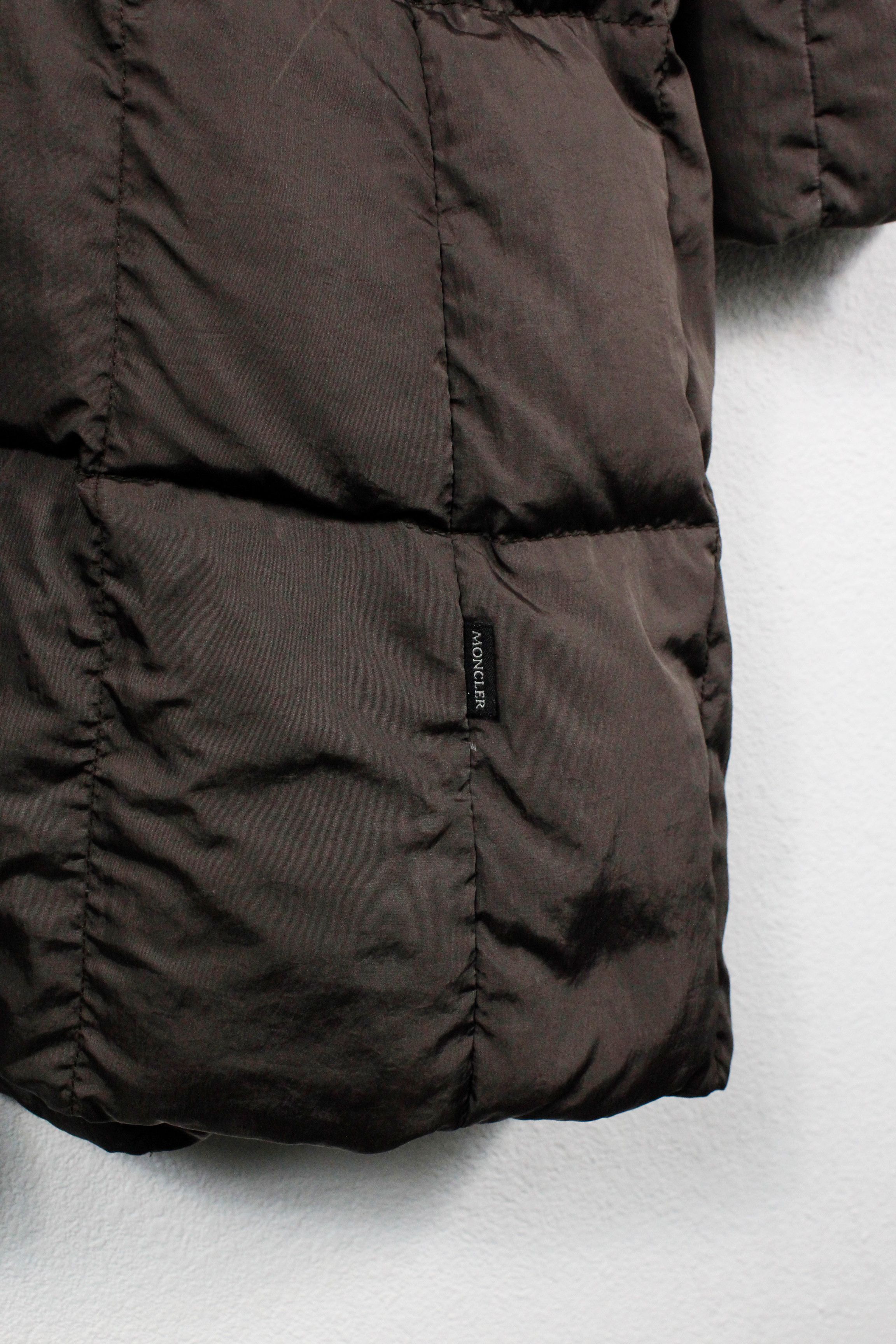 Moncler × Vintage Moncler Vintage Womens Quilted Brown Zip Coat Jacket 90s Size M / US 6-8 / IT 42-44 - 7 Thumbnail