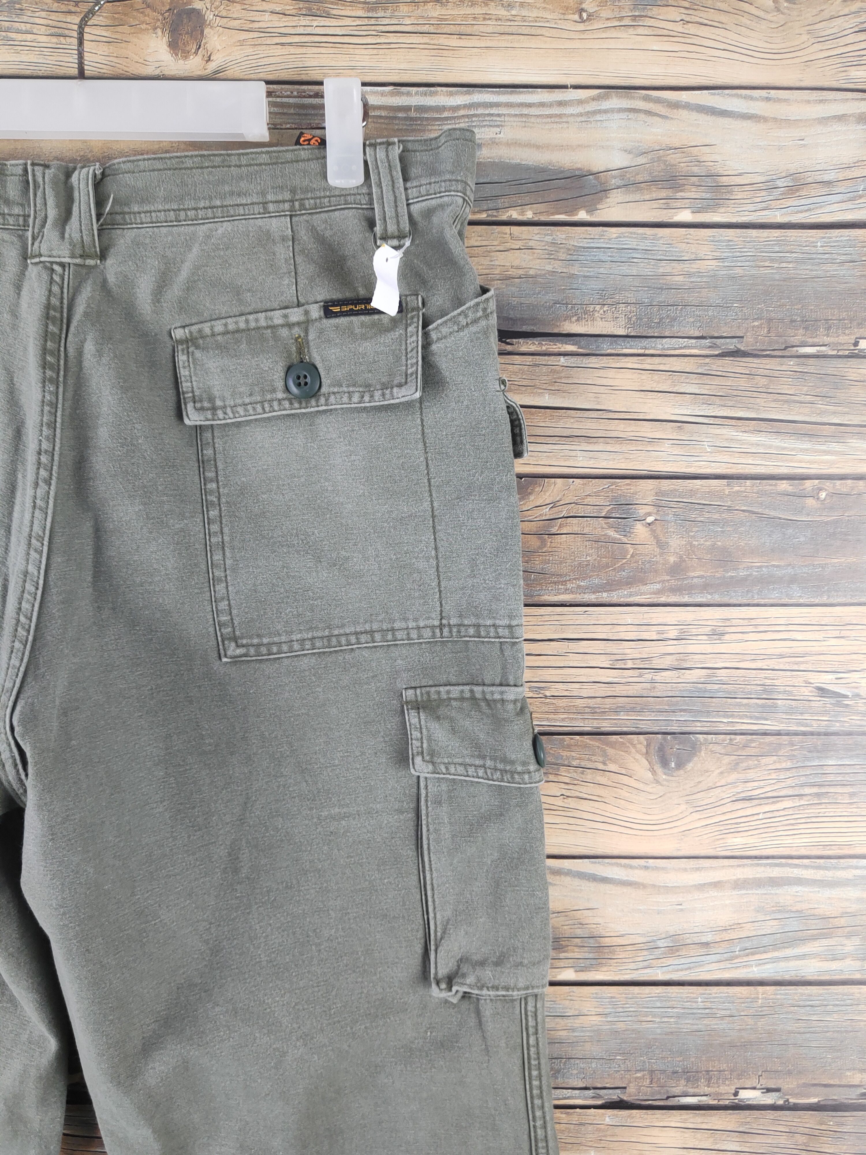 Japanese Brand DL Spurtion Army Green Multipocket Cargo Pants #1915 Size US 34 / EU 50 - 11 Thumbnail