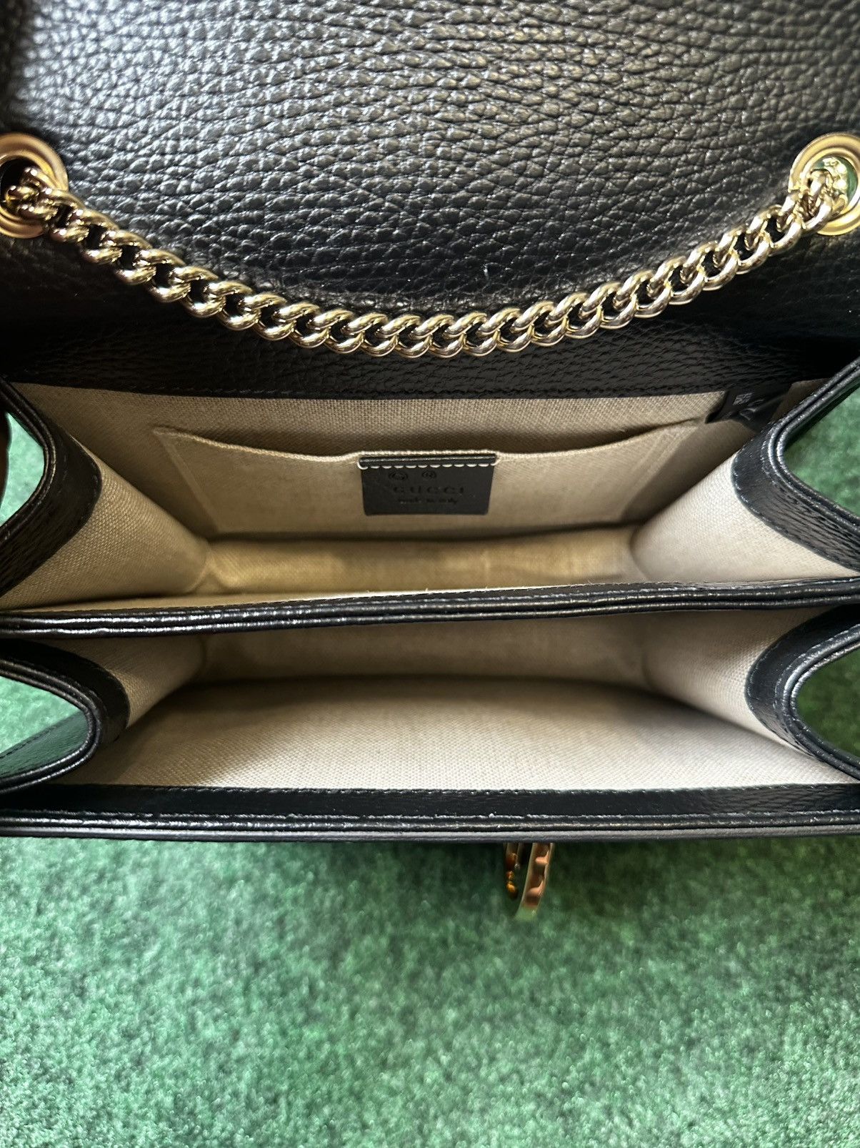 Gucci Gucci GG Interlocking Black Leather Shoulder Bag - 510304 Size ONE SIZE - 6 Thumbnail