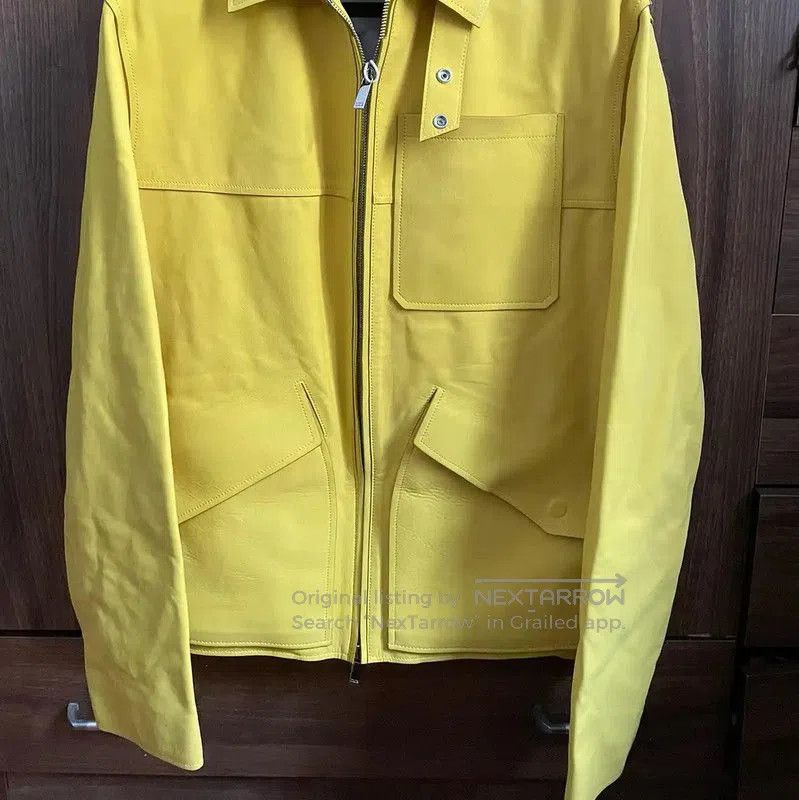 Dior Dior Yellow Leather Men's Long Sleeve Jacket . Size US S / EU 44-46 / 1 - 6 Thumbnail