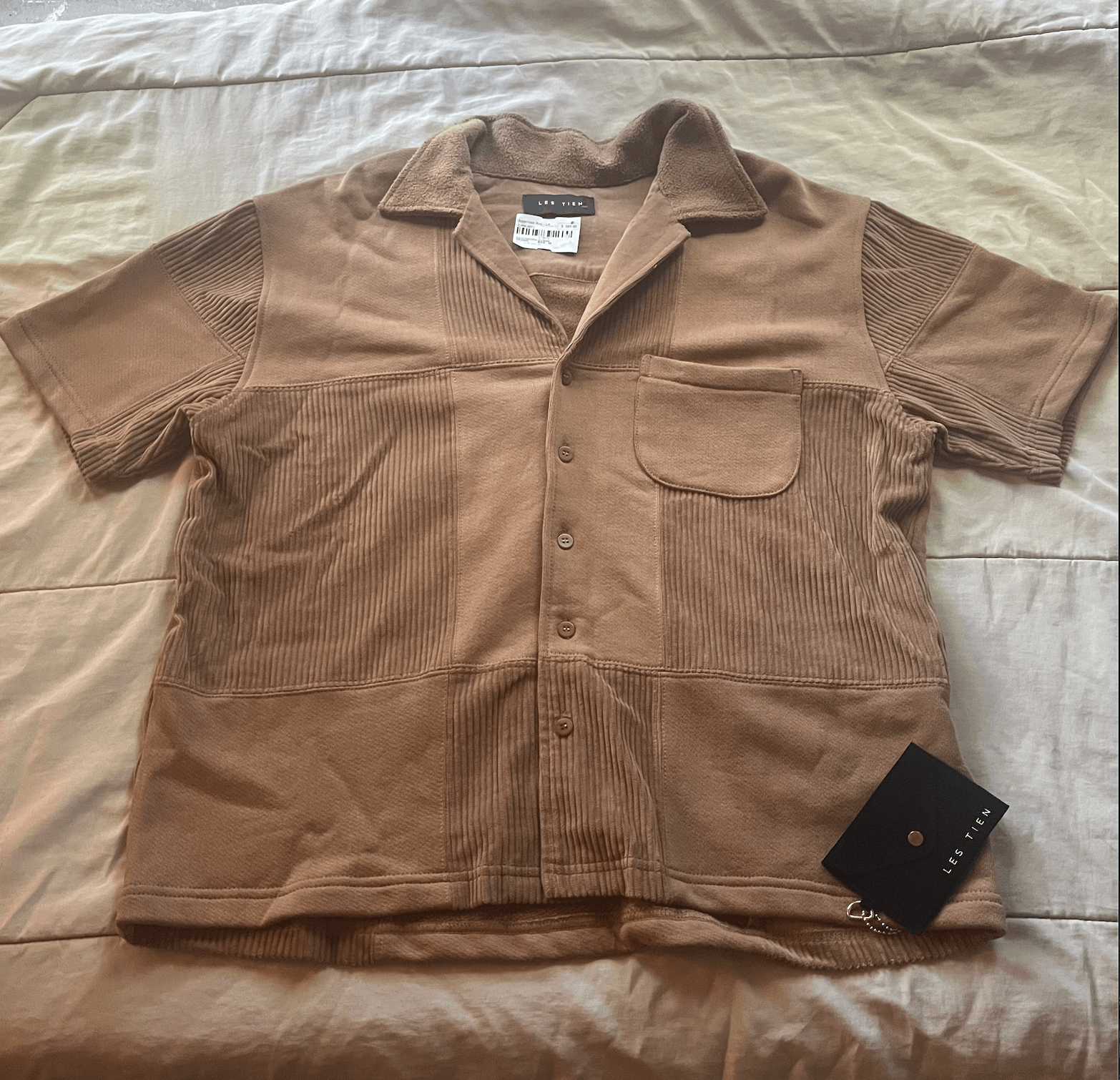 Les Tien Les Tien Patchwork Cuban Shirt Brown Medium Size US M / EU 48-50 / 2 - 4 Thumbnail