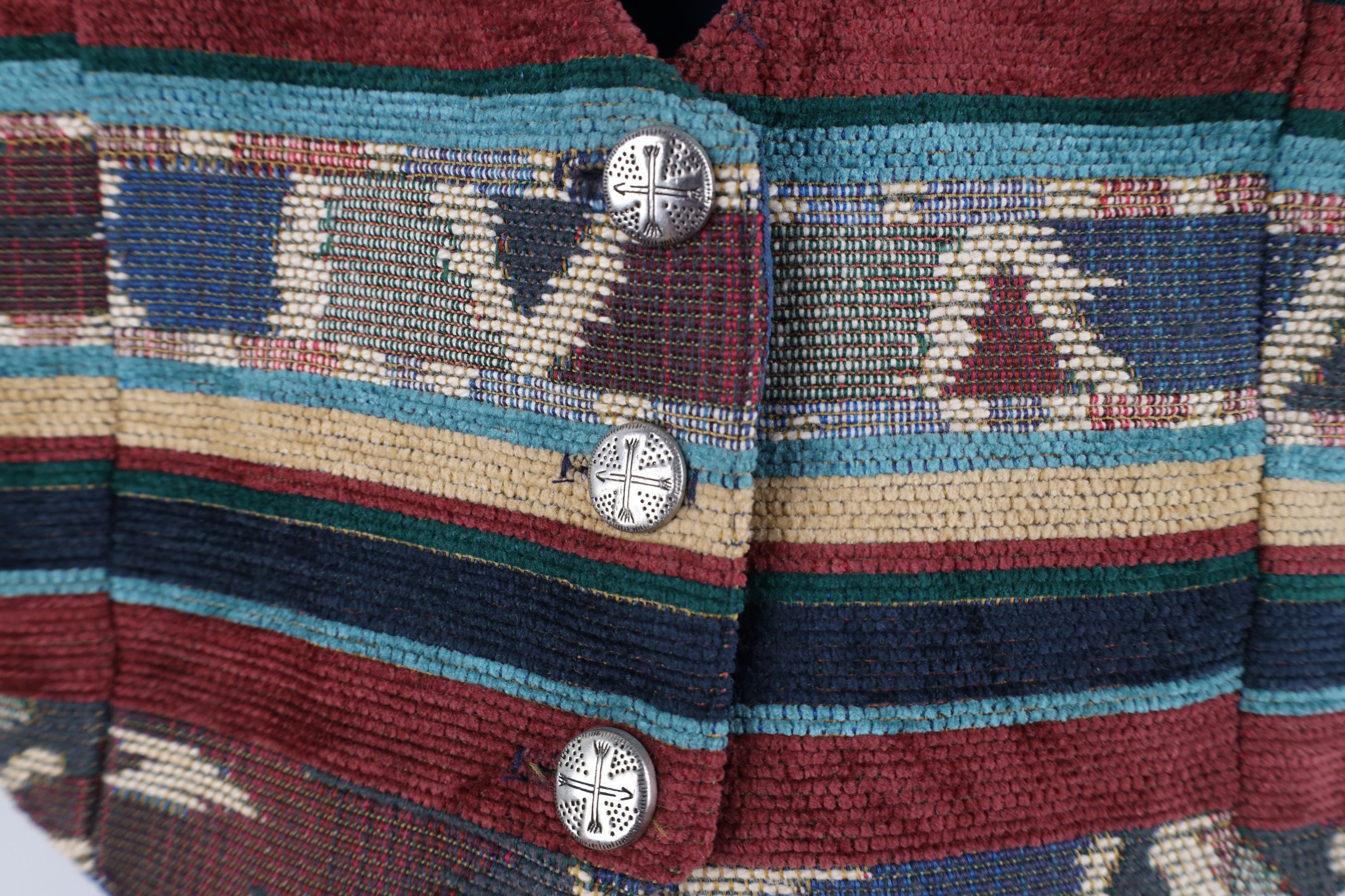Vintage Vintage 90s Rockabilly Southwestern Cowgirl Vest Jacket USA Size M / US 6-8 / IT 42-44 - 4 Thumbnail