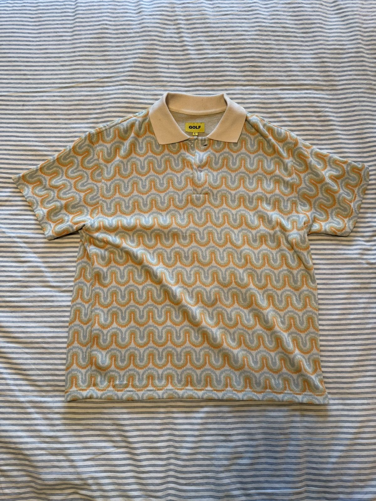 Golf Wang Golf Wang Cream Stripe Knit Polo Size US L / EU 52-54 / 3 - 1 Thumbnail
