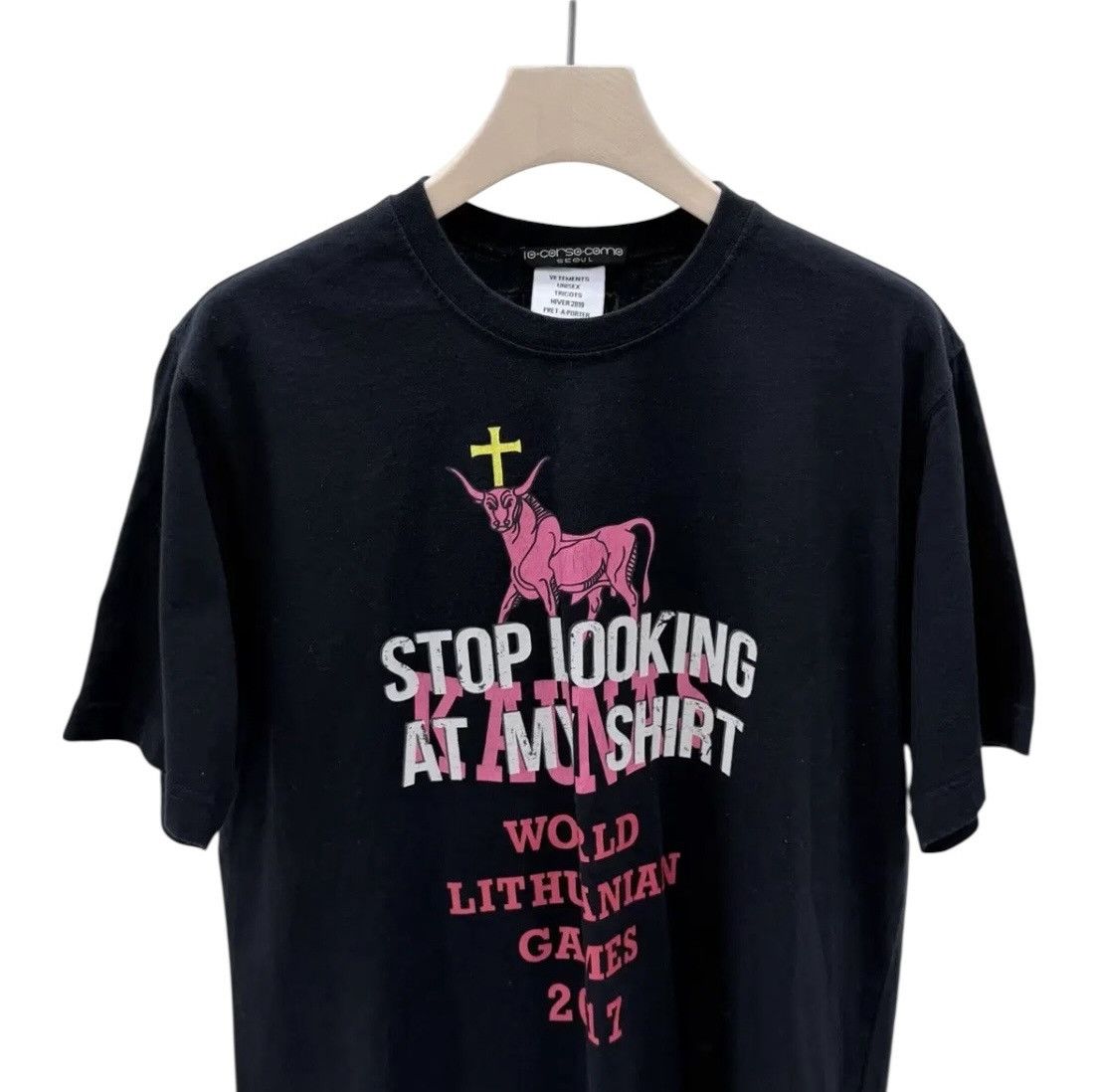 Vetements Vetements Stop Looking At My Shirt T-Shirt Size US M / EU 48-50 / 2 - 2 Thumbnail