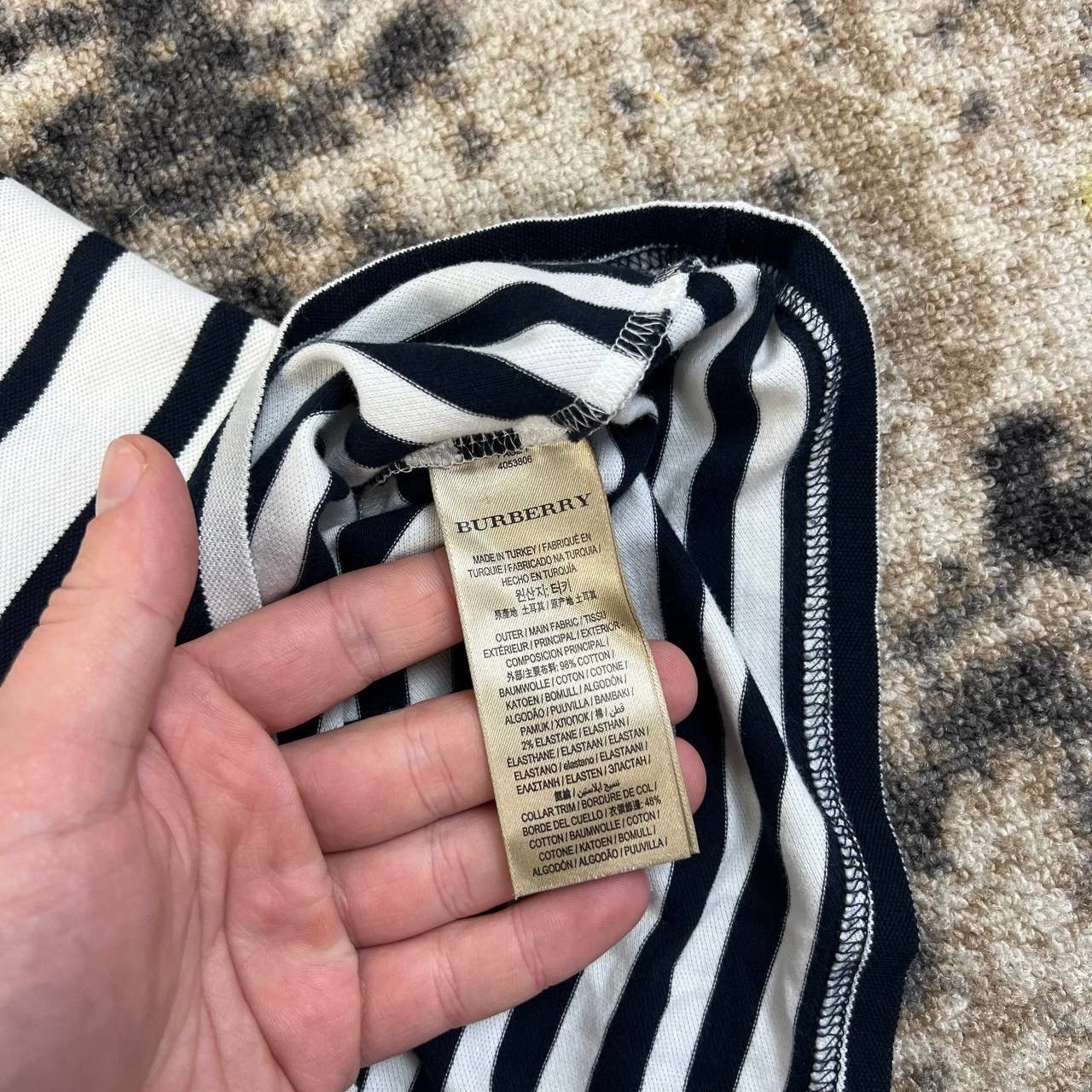 Burberry Burberry Luxury Striped Polo T-Shirt Streetwear Style Size XS / US 0-2 / IT 36-38 - 4 Thumbnail