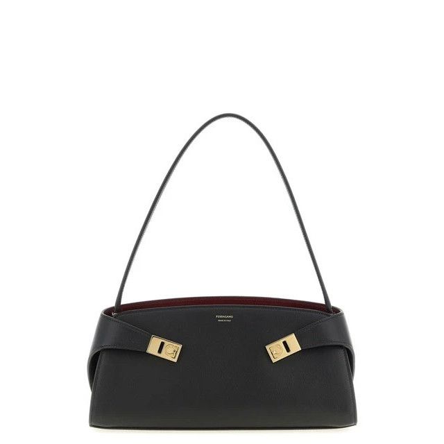 Salvatore Ferragamo FERRAGAMO Hug East West Black Shoulder Bag New & Authentic Size ONE SIZE - 1 Thumbnail
