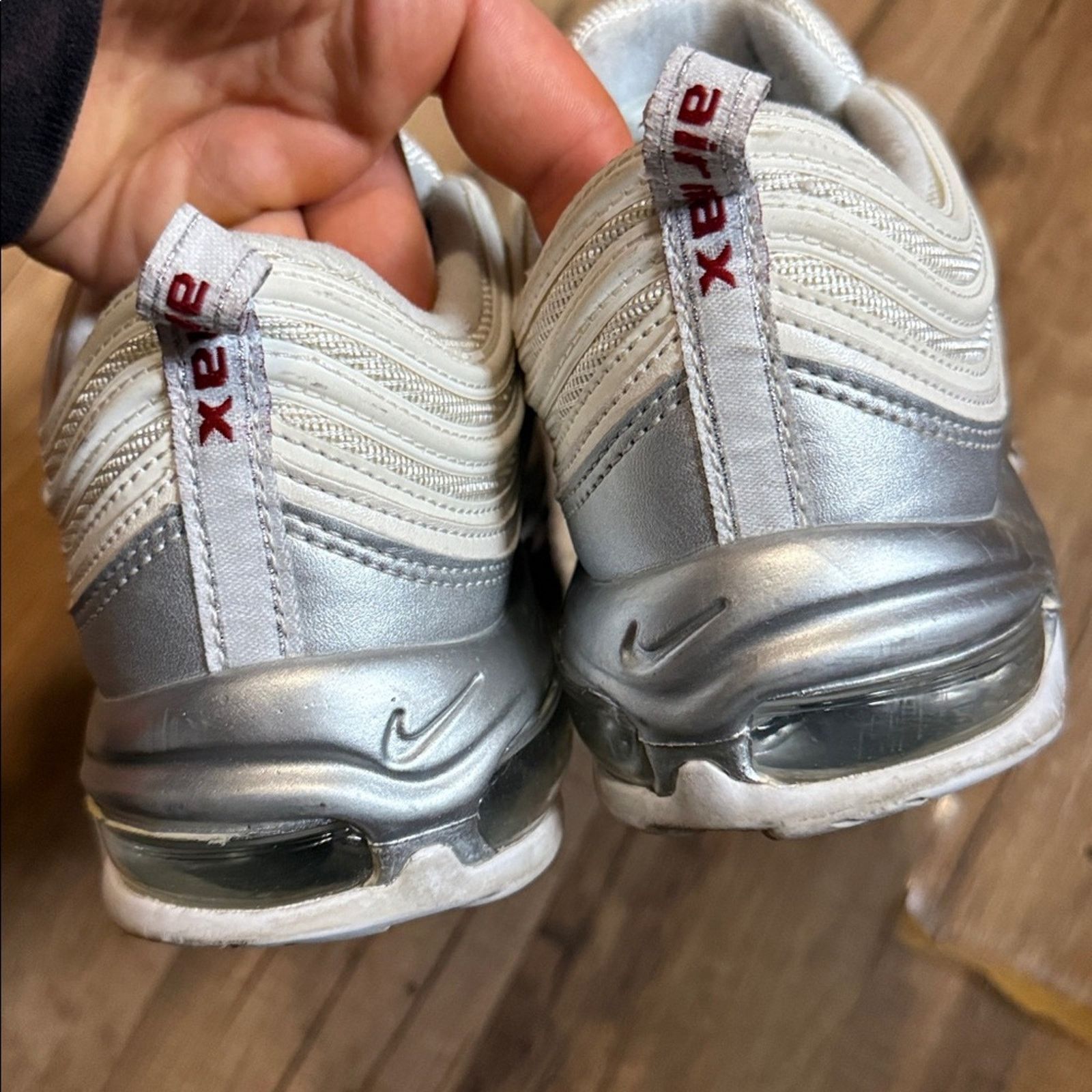 Nike Nike Air Max 97 QS B-Sides White Silver Size US 10.5 / EU 43-44 - 6 Thumbnail