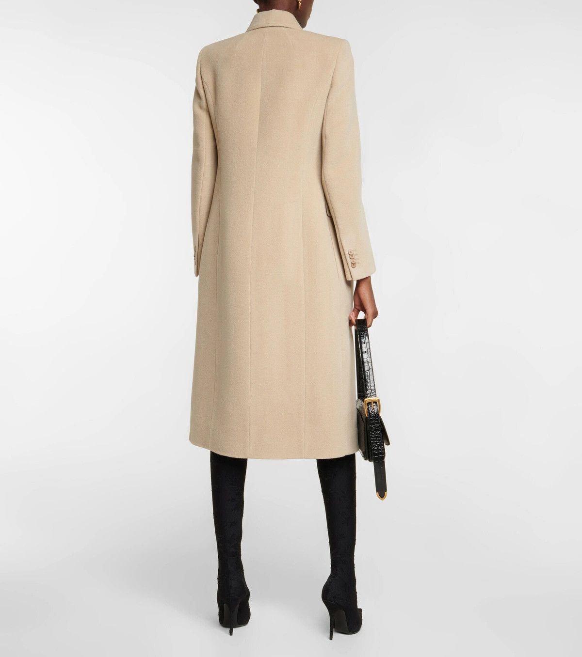 Balenciaga o1mt1gz0924 Hourglass Coat in Beige Size S / US 4 / IT 40 - 3 Thumbnail