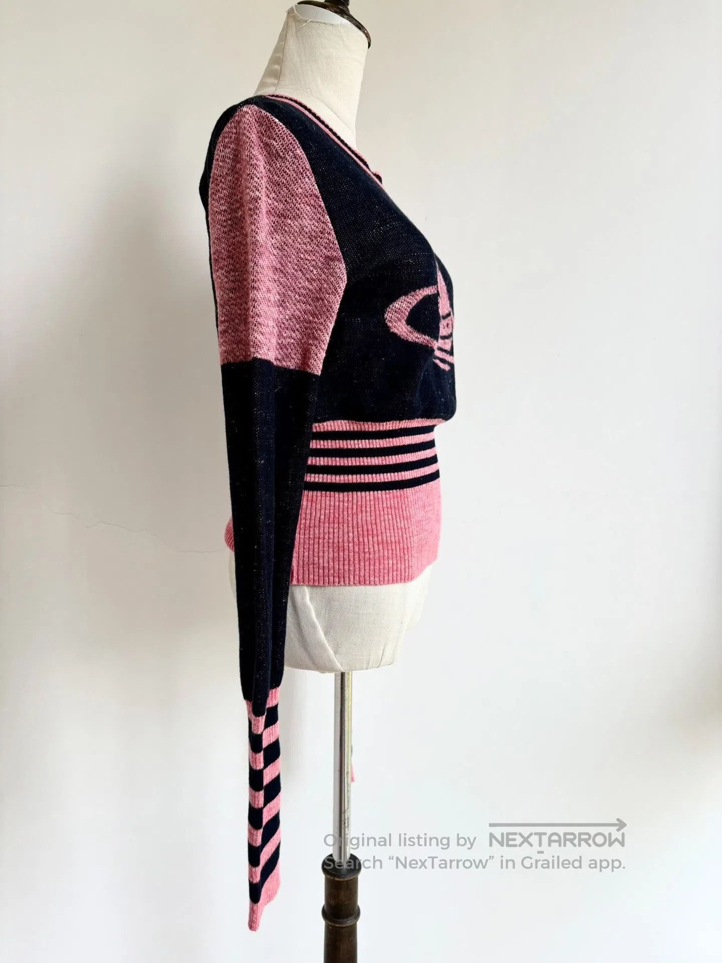 Vivienne Westwood Vivienne Westwood Pink Black Stripe Knit Top. Size M / US 6-8 / IT 42-44 - 5 Thumbnail