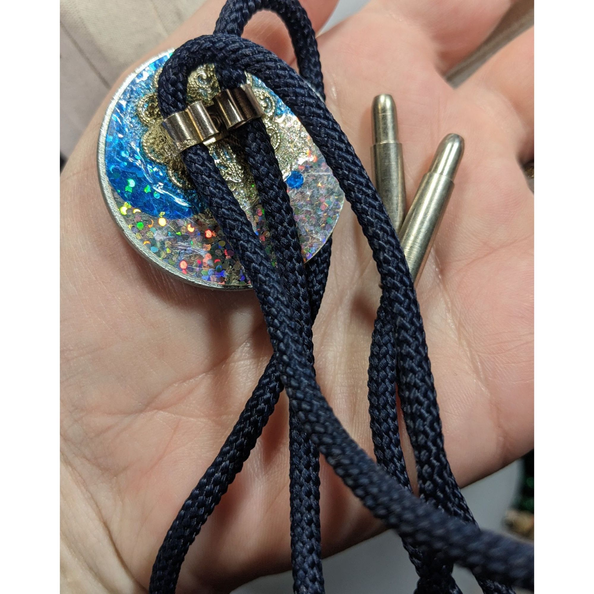 Other Vintage Handmade Holographic Bolo Tie With Pog Slammer Size ONE SIZE - 8 Thumbnail