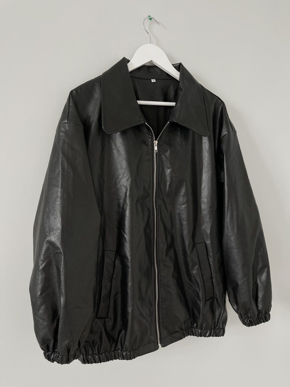 Japanese Brand Vintage Y2k Retro Style Japan Faux Leather Zip Baggy Jacket Size US L / EU 52-54 / 3 - 2 Thumbnail