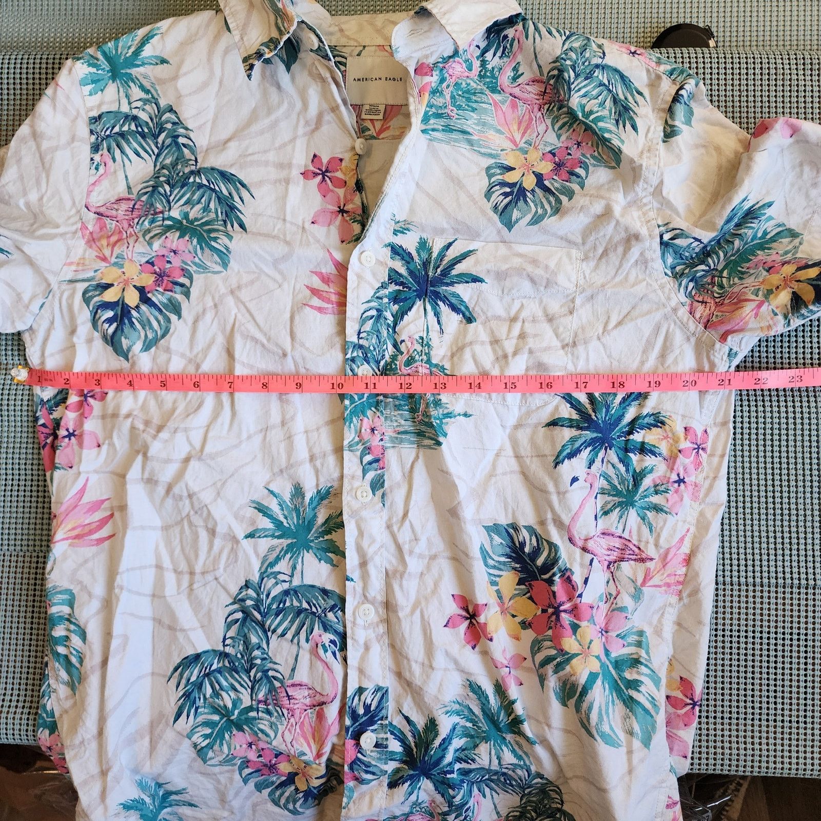 American Eagle Outfitters Men's American Eagle Hawaiian Shirt Medium Tropical Print Size US M / EU 48-50 / 2 - 6 Thumbnail