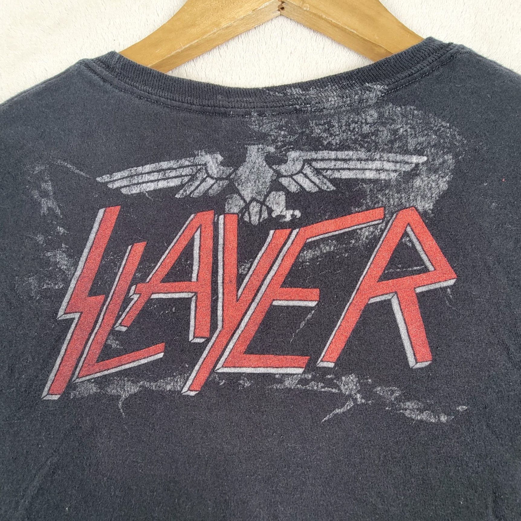 Hanes VINTAGE Slayer Concert Tour Graphic T Shirt Skull Metal Rock XL Hanes Black Mens Size US XL / EU 56 / 4 - 4 Thumbnail