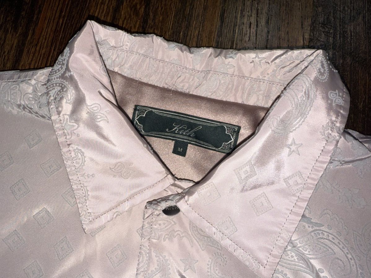 Kith KITH Silk Satin Pink Paisley Coaches Jacket SS24 Size Medium Size US M / EU 48-50 / 2 - 3 Thumbnail