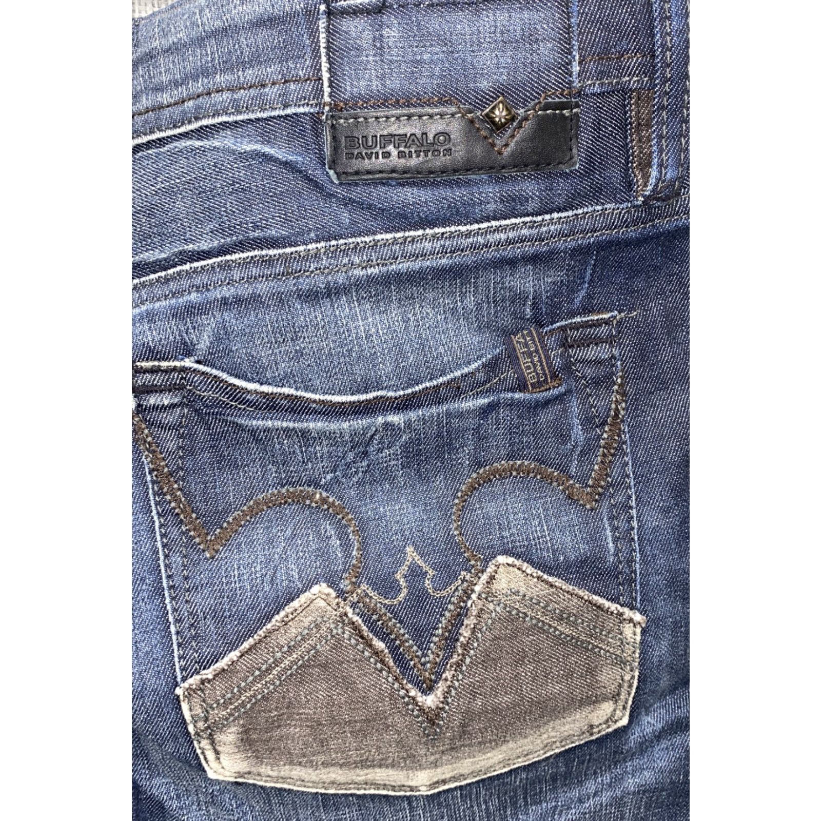 Buffalo David Bitton Buffalo Denim Jeans Button Fly Buffalo David Bitton Mens 33x33 Gordy Blue Regular Jeans Mens 33 Size US 33 - 5 Thumbnail